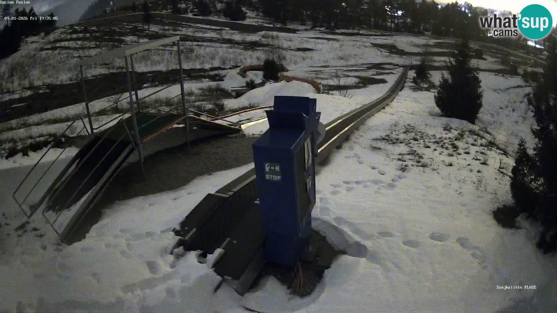 Webcam en vivo Pista de trineo Fužine – Croacia