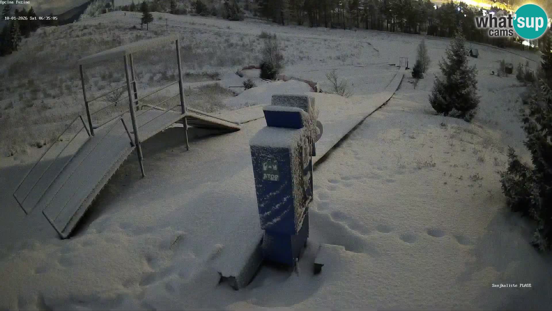 Live webcam Pista da slittino Fužine – Croazia