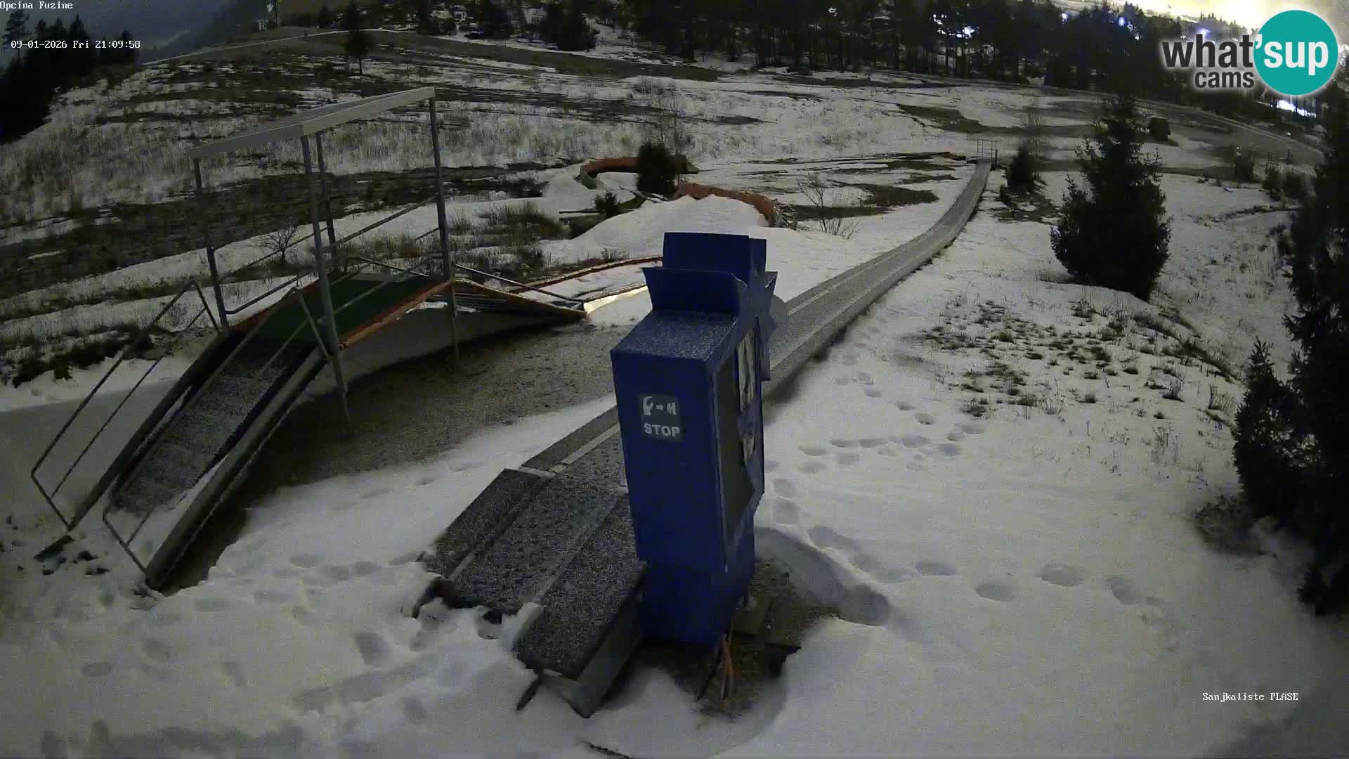 Webcam en vivo Pista de trineo Fužine – Croacia