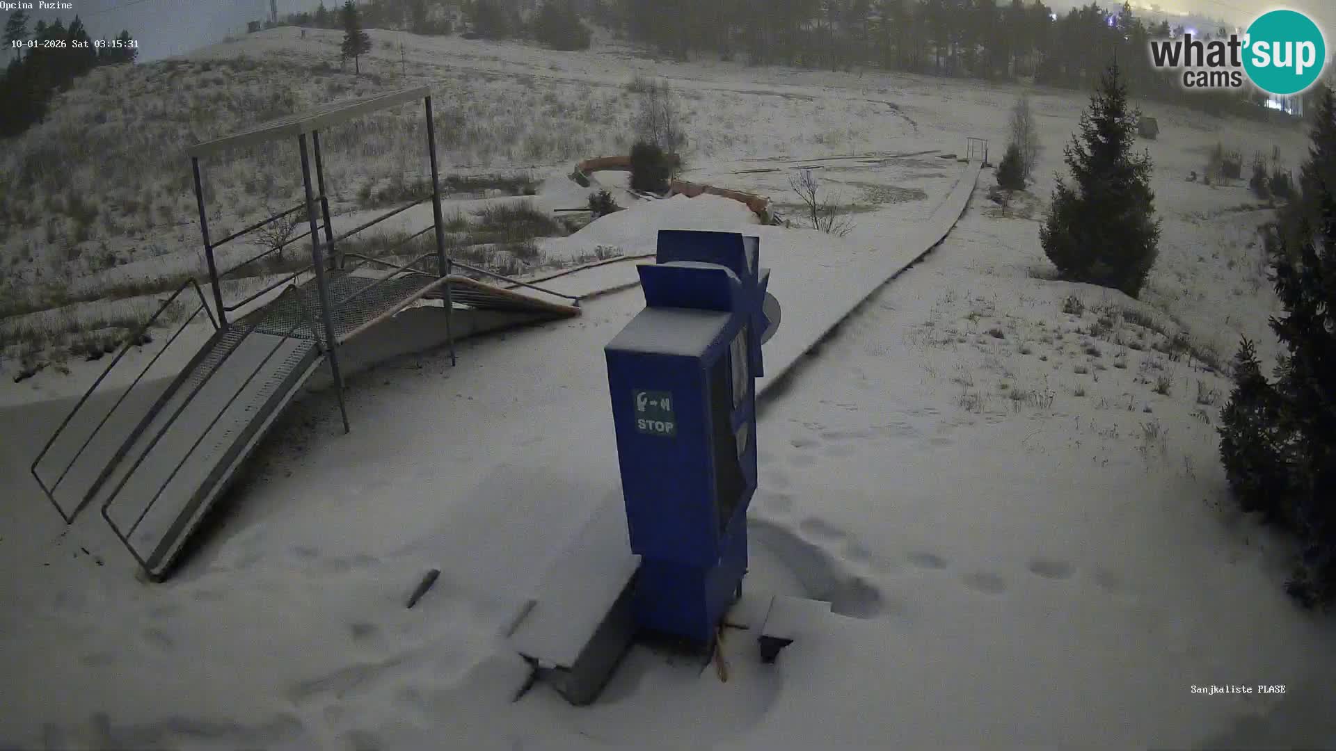 Live webcam Pista da slittino Fužine – Croazia