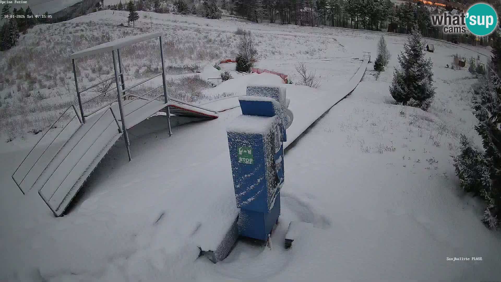 Live webcam Pista da slittino Fužine – Croazia