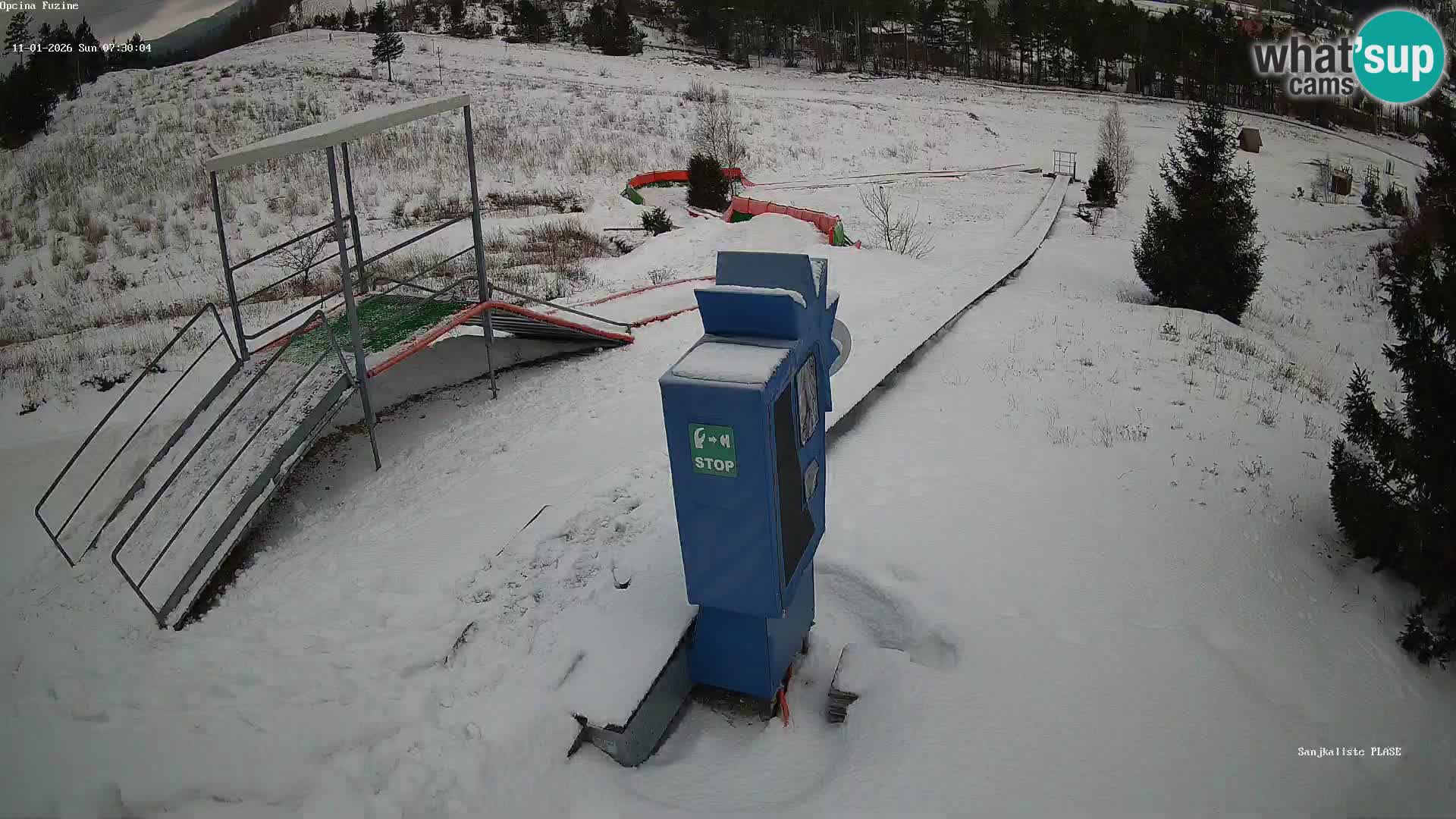 Webcam en direct Piste de luge de Fužine – Croatie