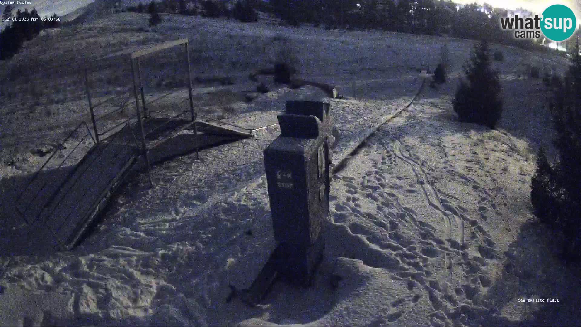 Webcam en vivo Pista de trineo Fužine – Croacia