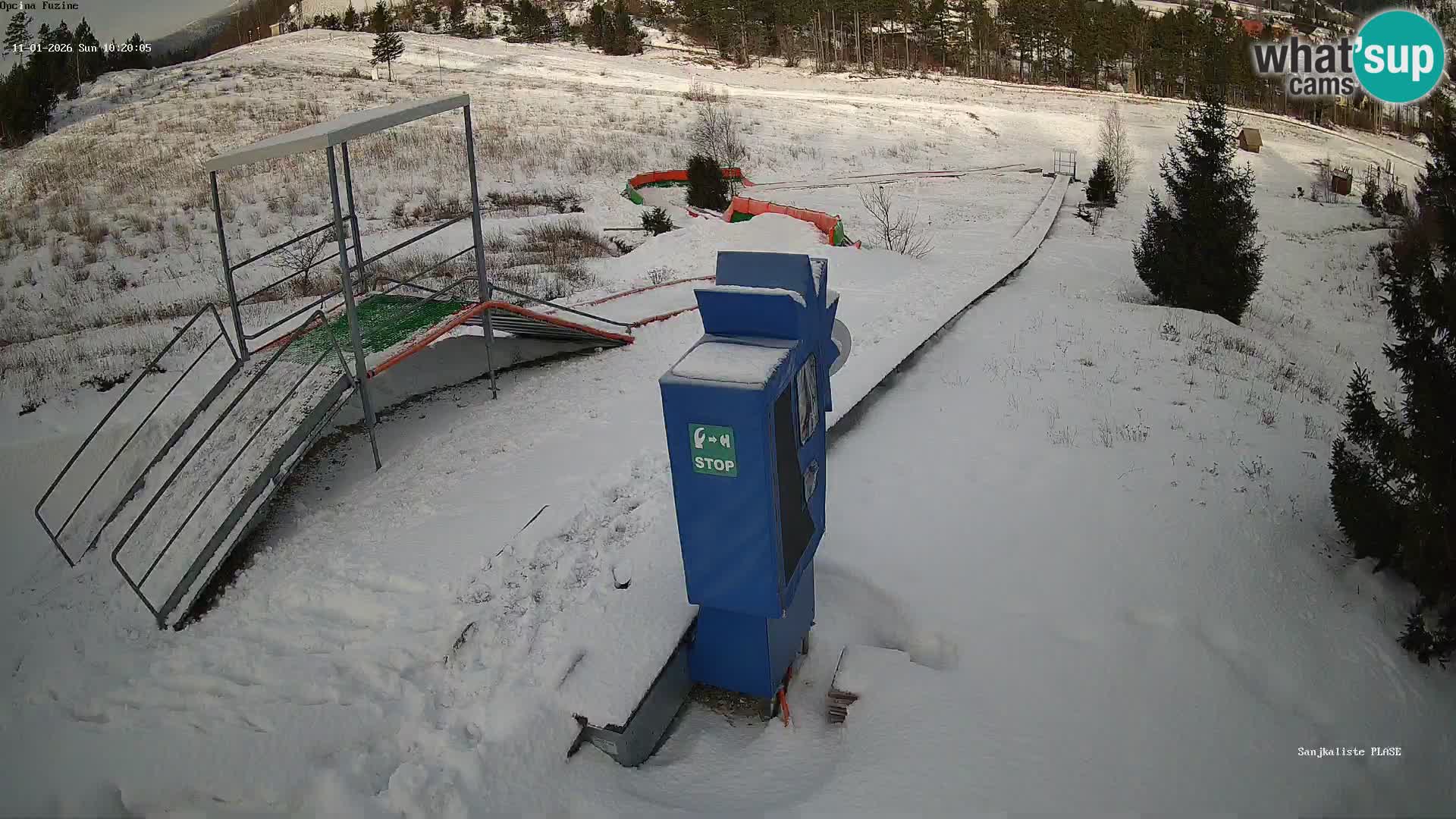 Live webcam Pista da slittino Fužine – Croazia