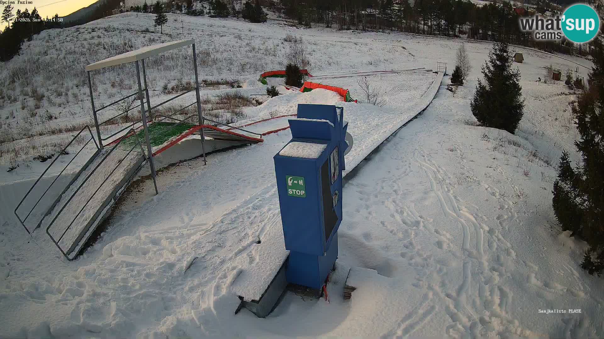 Webcam en vivo Pista de trineo Fužine – Croacia