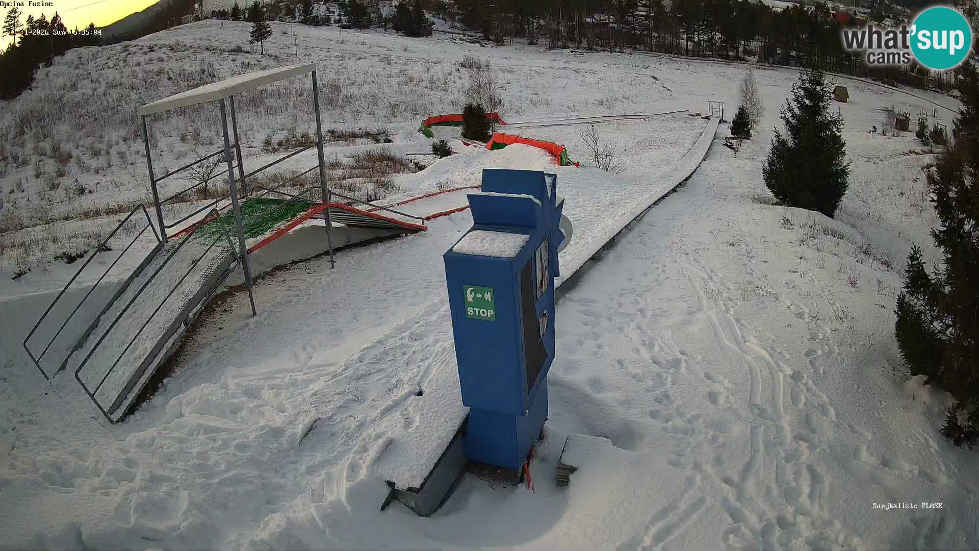 Live webcam Pista da slittino Fužine – Croazia