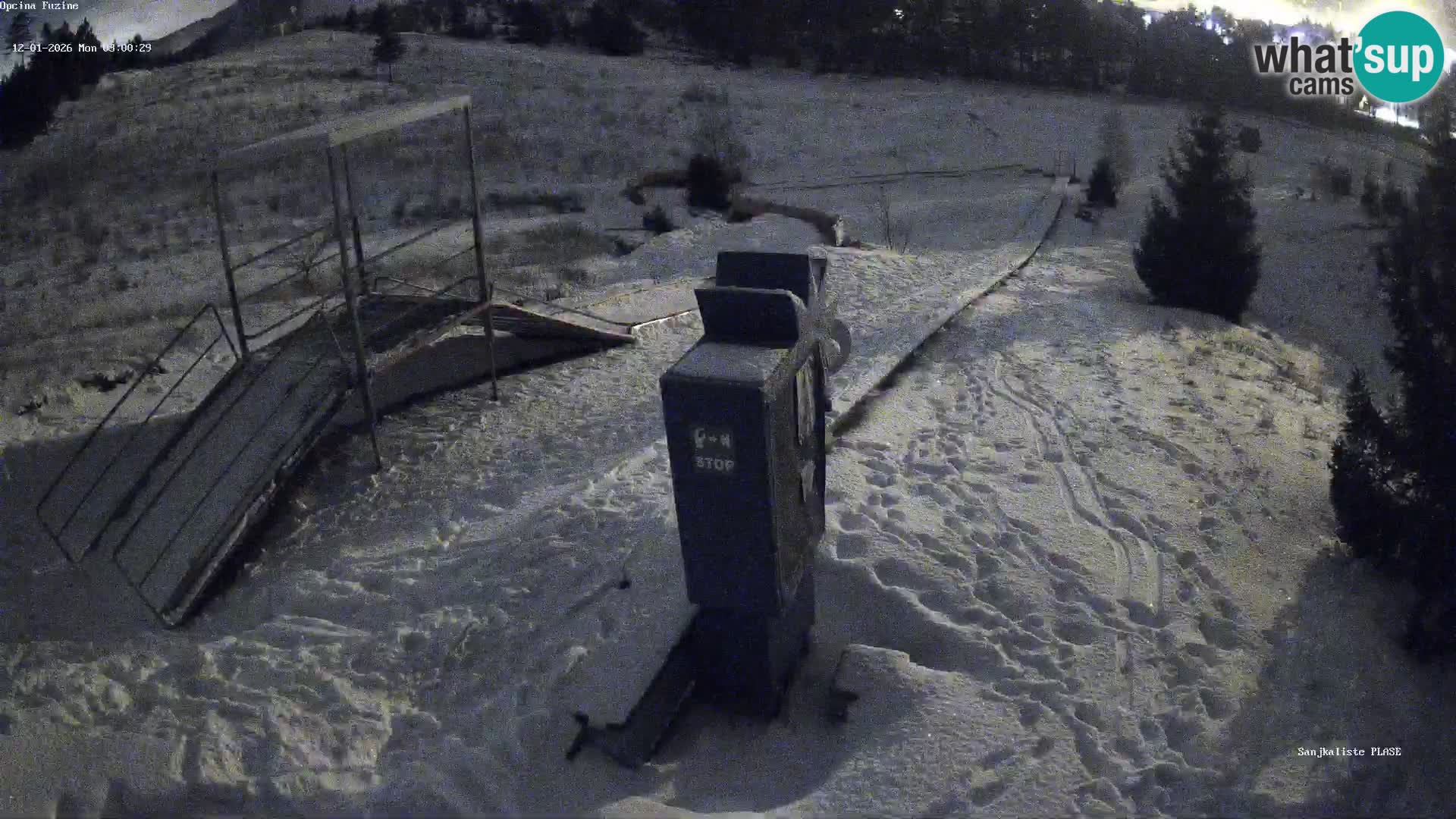 Live webcam Pista da slittino Fužine – Croazia