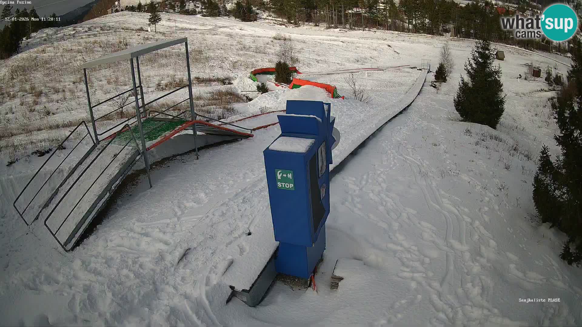 Live webcam Pista da slittino Fužine – Croazia