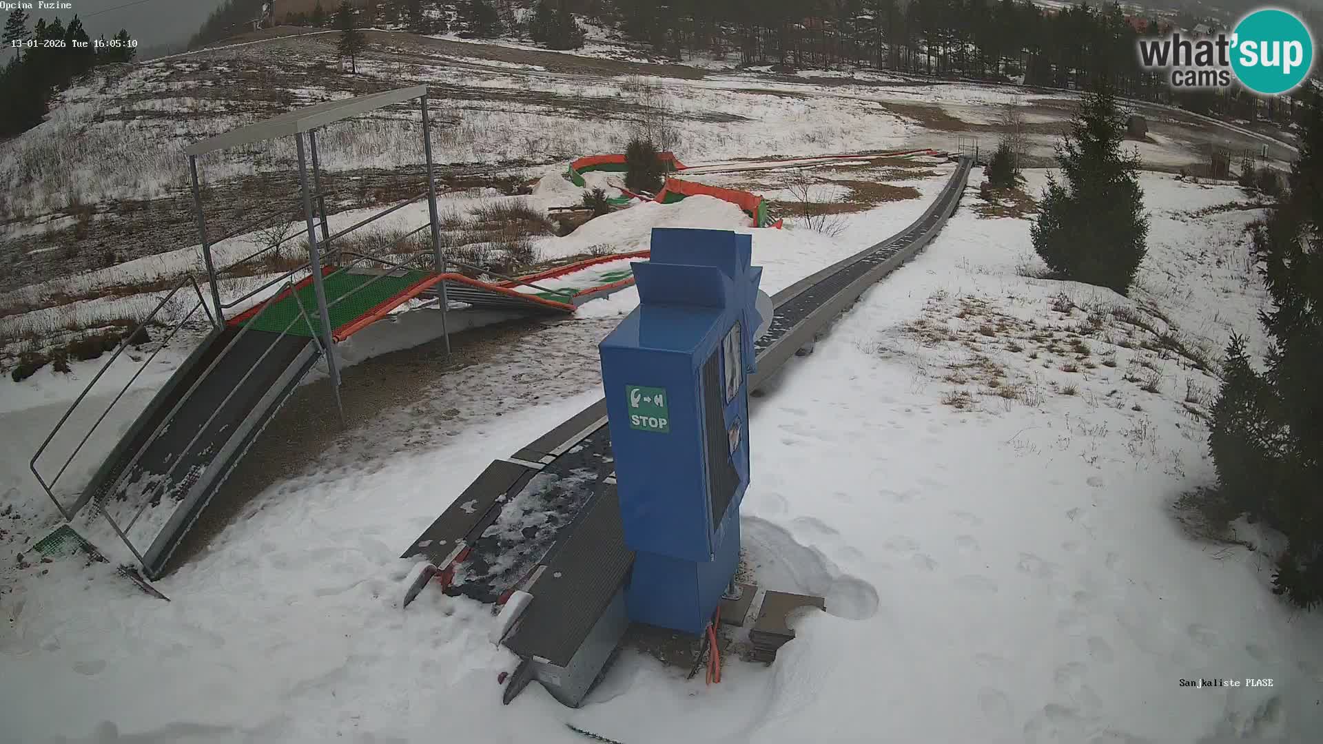 Webcam en direct Piste de luge de Fužine – Croatie