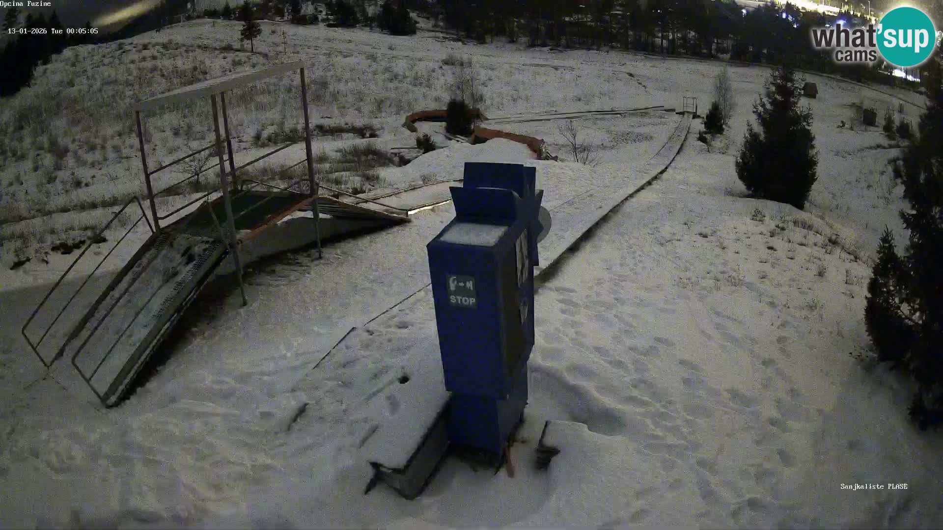 Live webcam Pista da slittino Fužine – Croazia