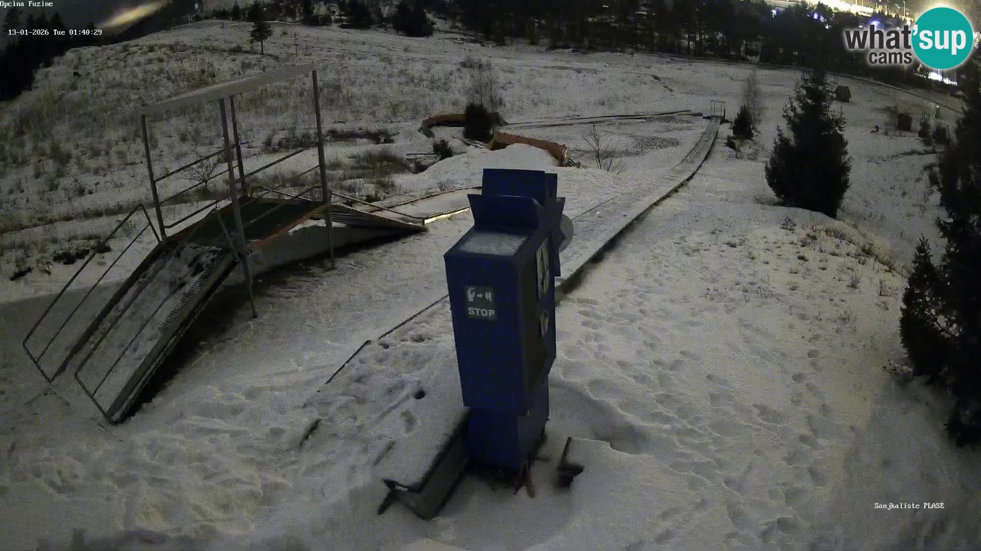 Live webcam Pista da slittino Fužine – Croazia