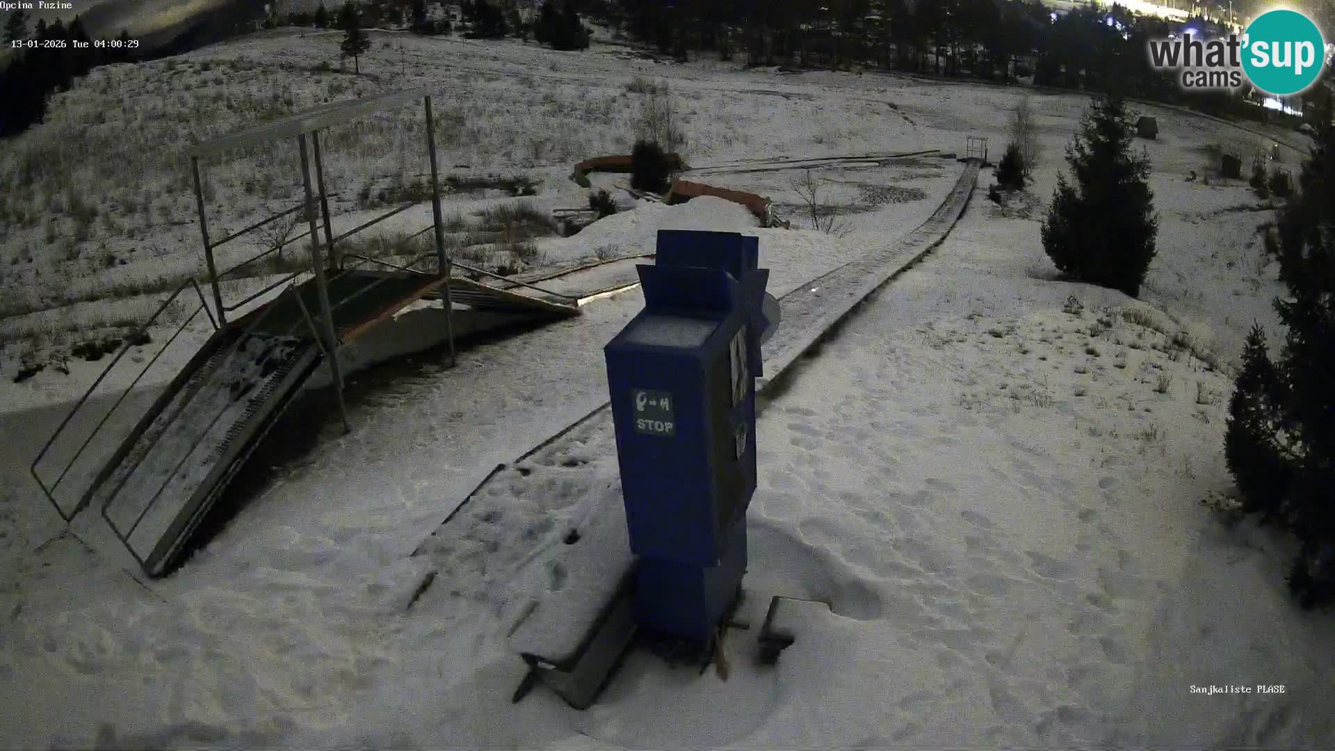 Live webcam Pista da slittino Fužine – Croazia