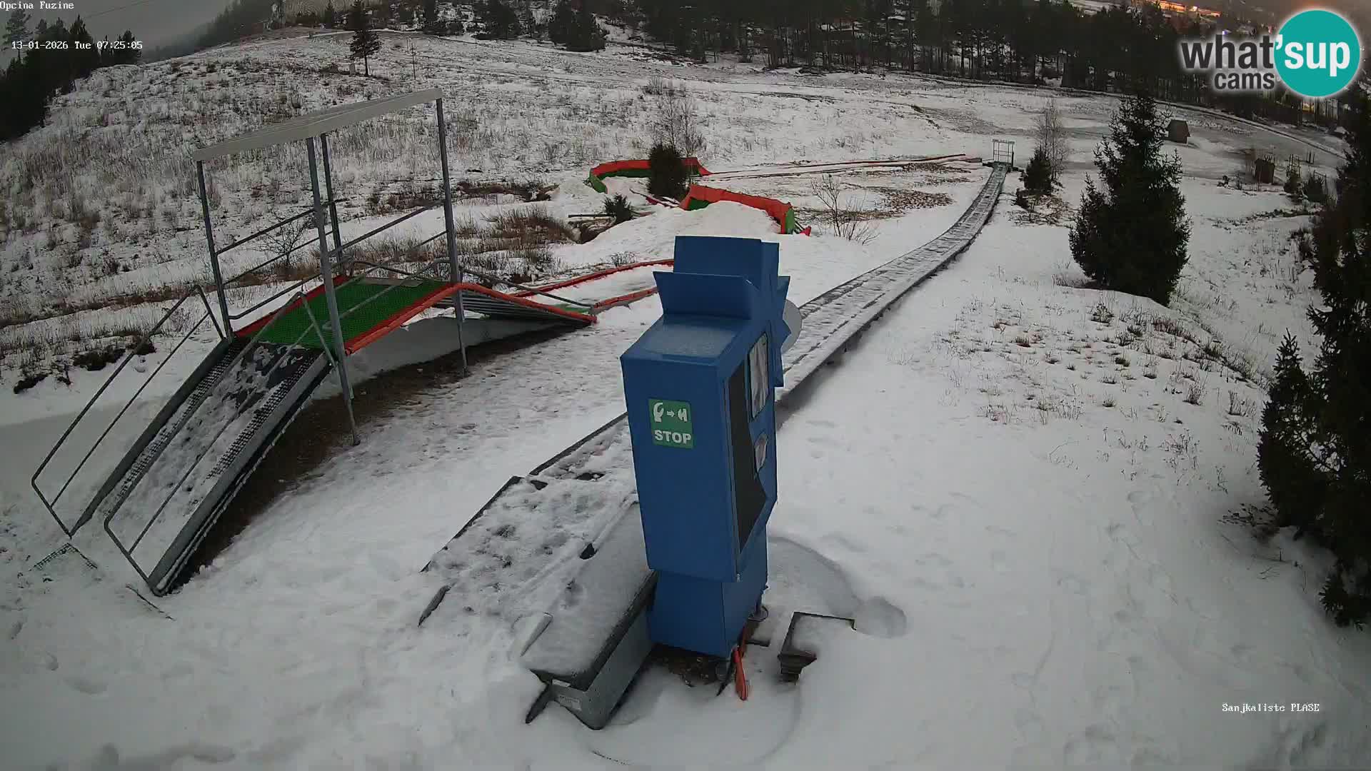 Live webcam Pista da slittino Fužine – Croazia