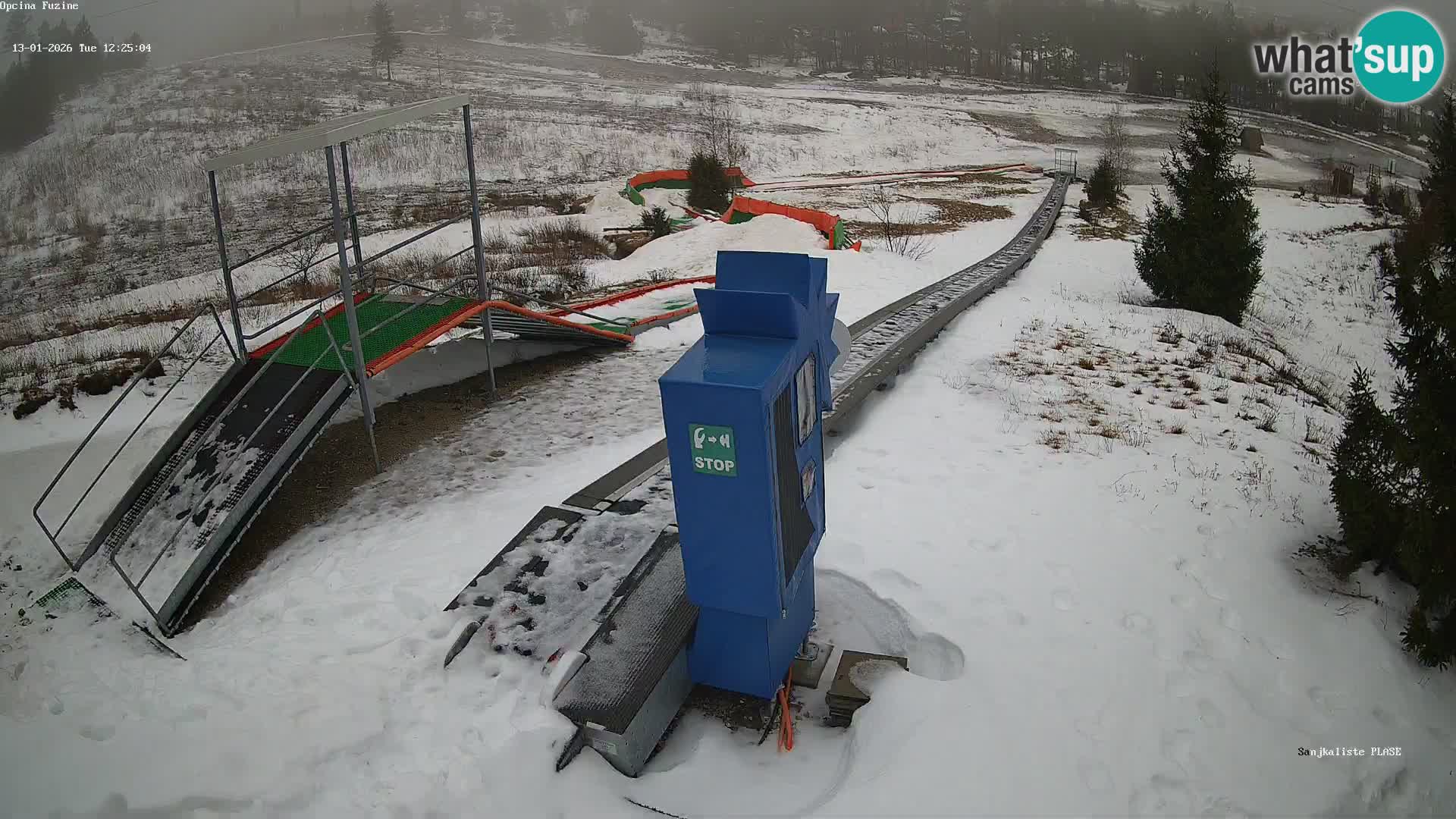 Webcam en direct Piste de luge de Fužine – Croatie