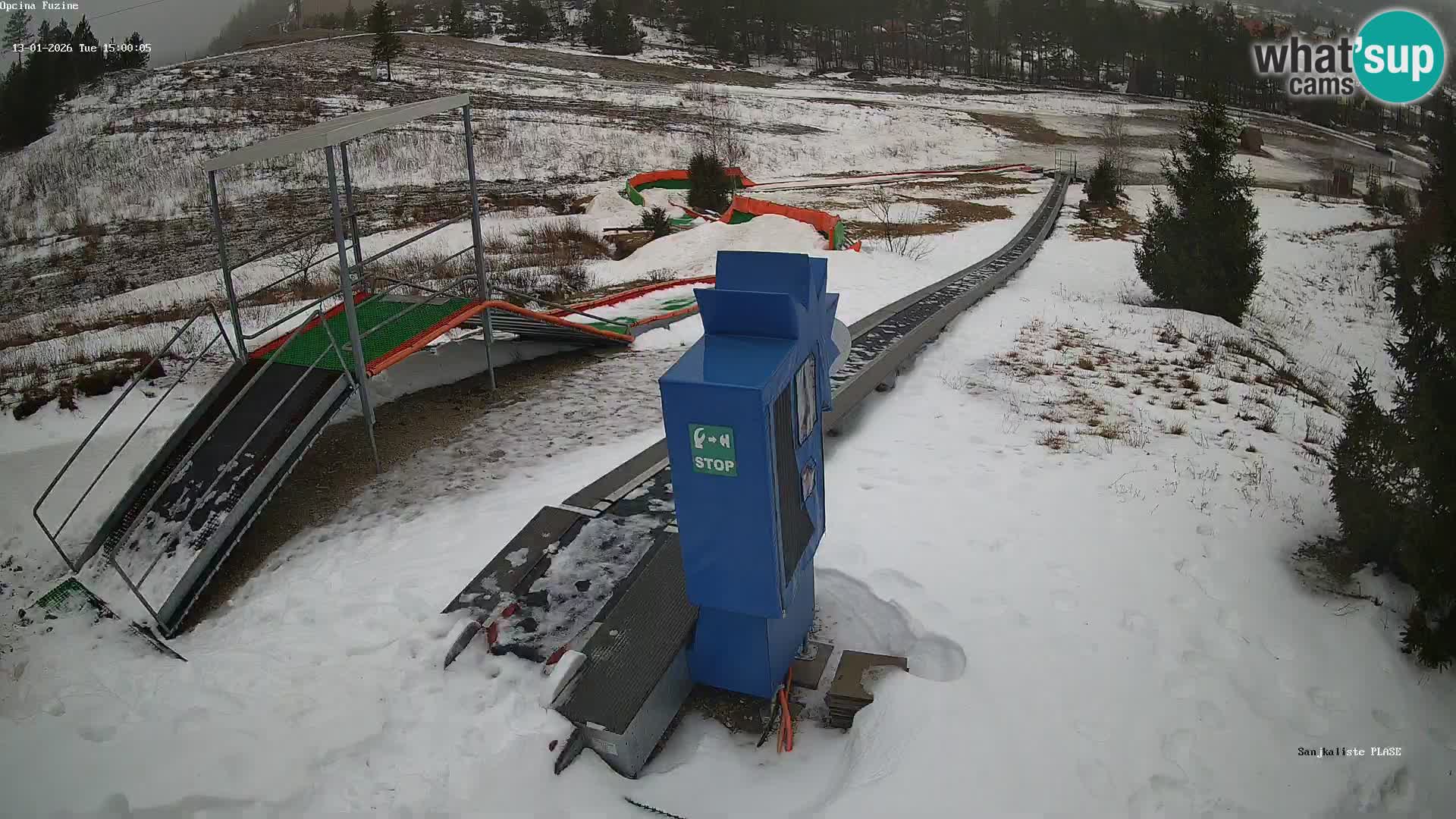 Live webcam Fužine toboggan run – Croatia