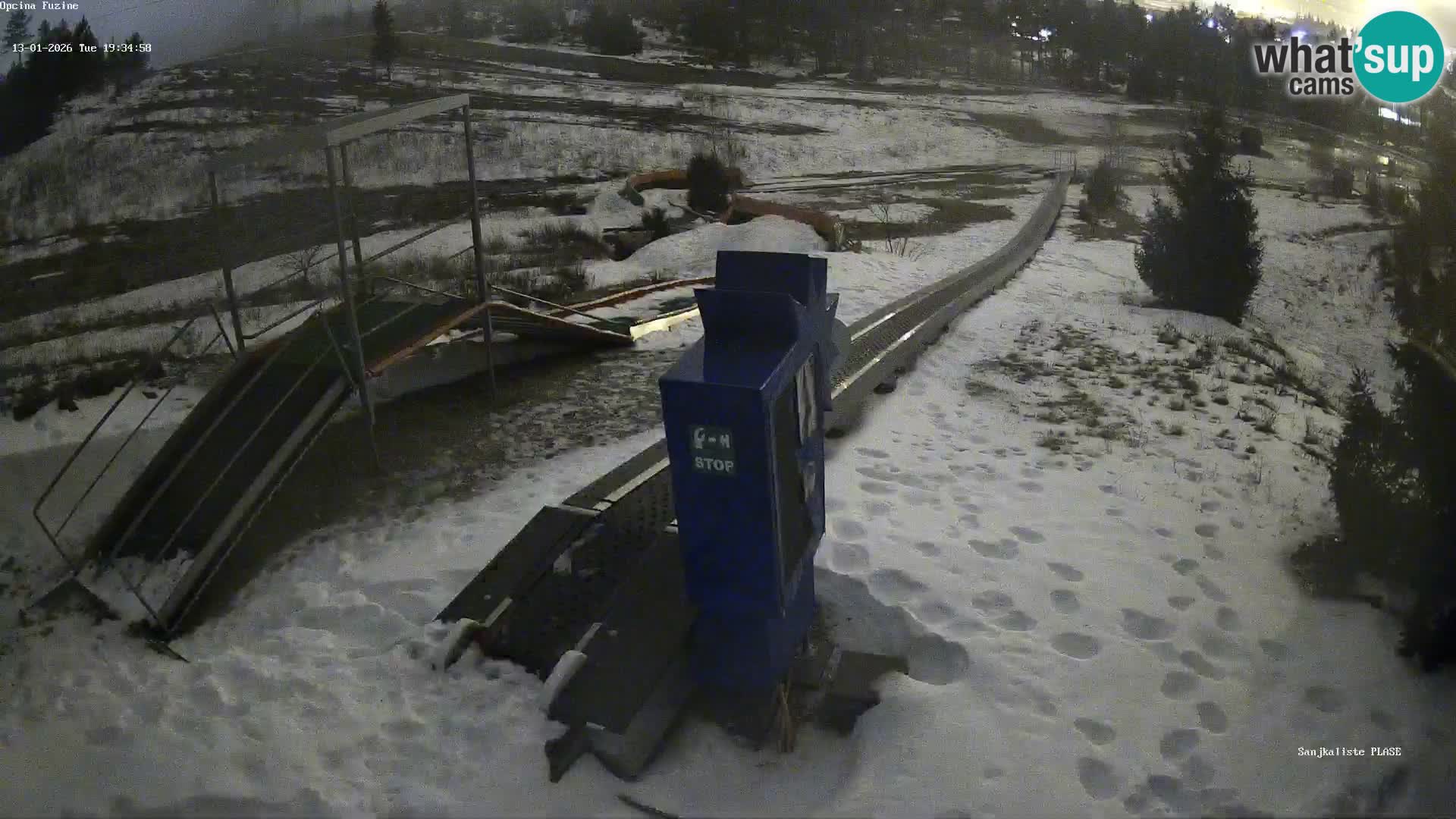 Webcam en vivo Pista de trineo Fužine – Croacia