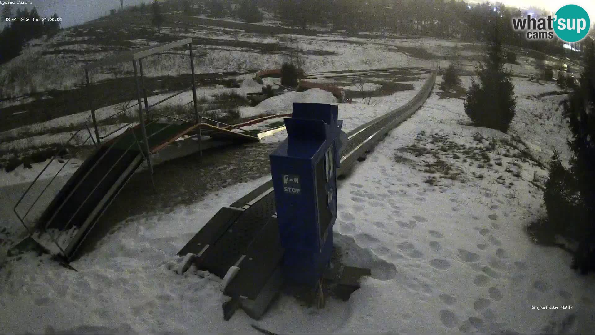 Live webcam Pista da slittino Fužine – Croazia