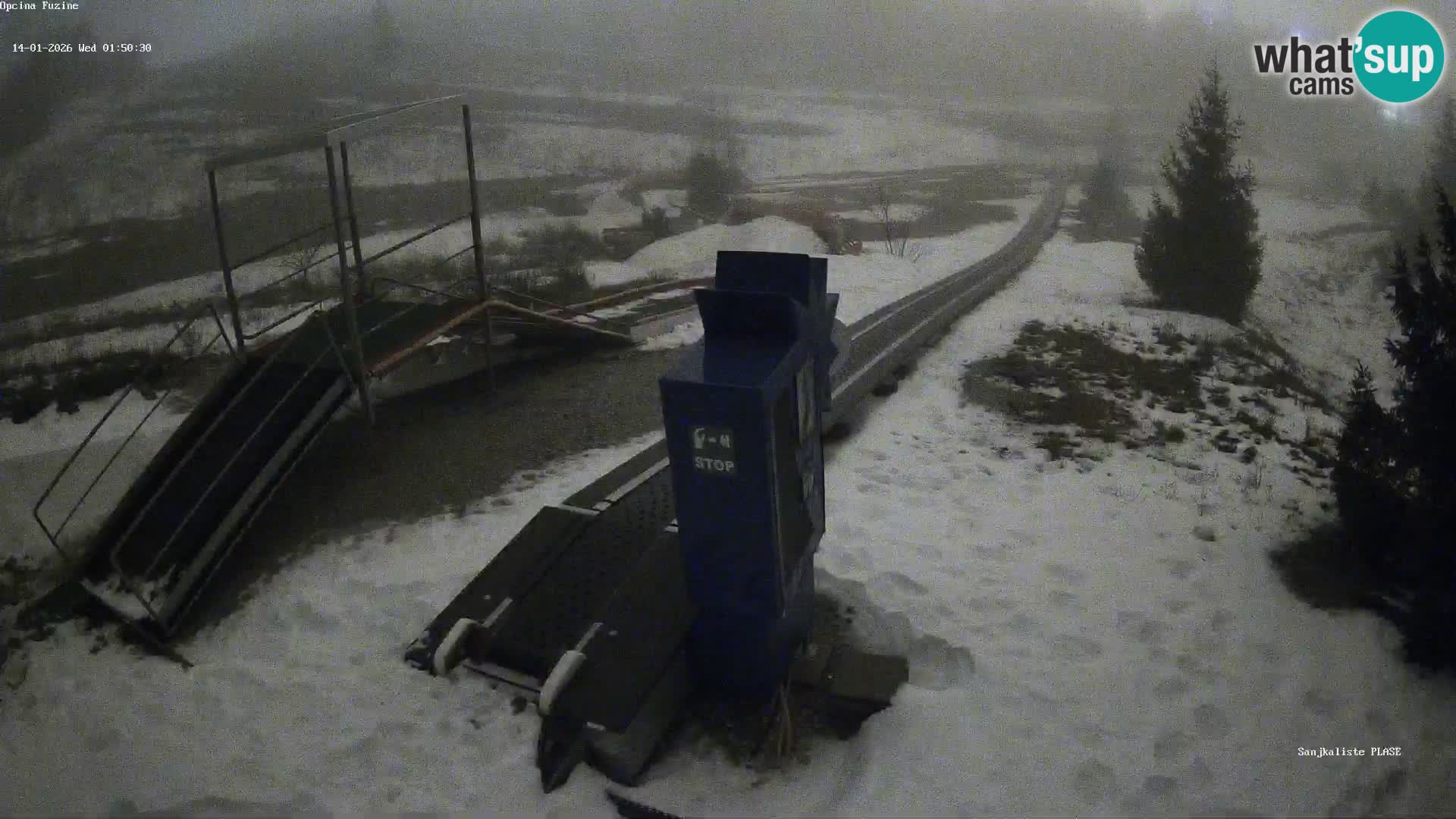 Live webcam Pista da slittino Fužine – Croazia