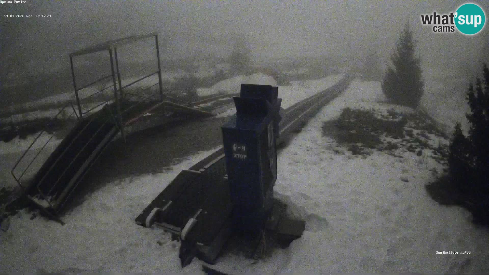 Webcam en vivo Pista de trineo Fužine – Croacia