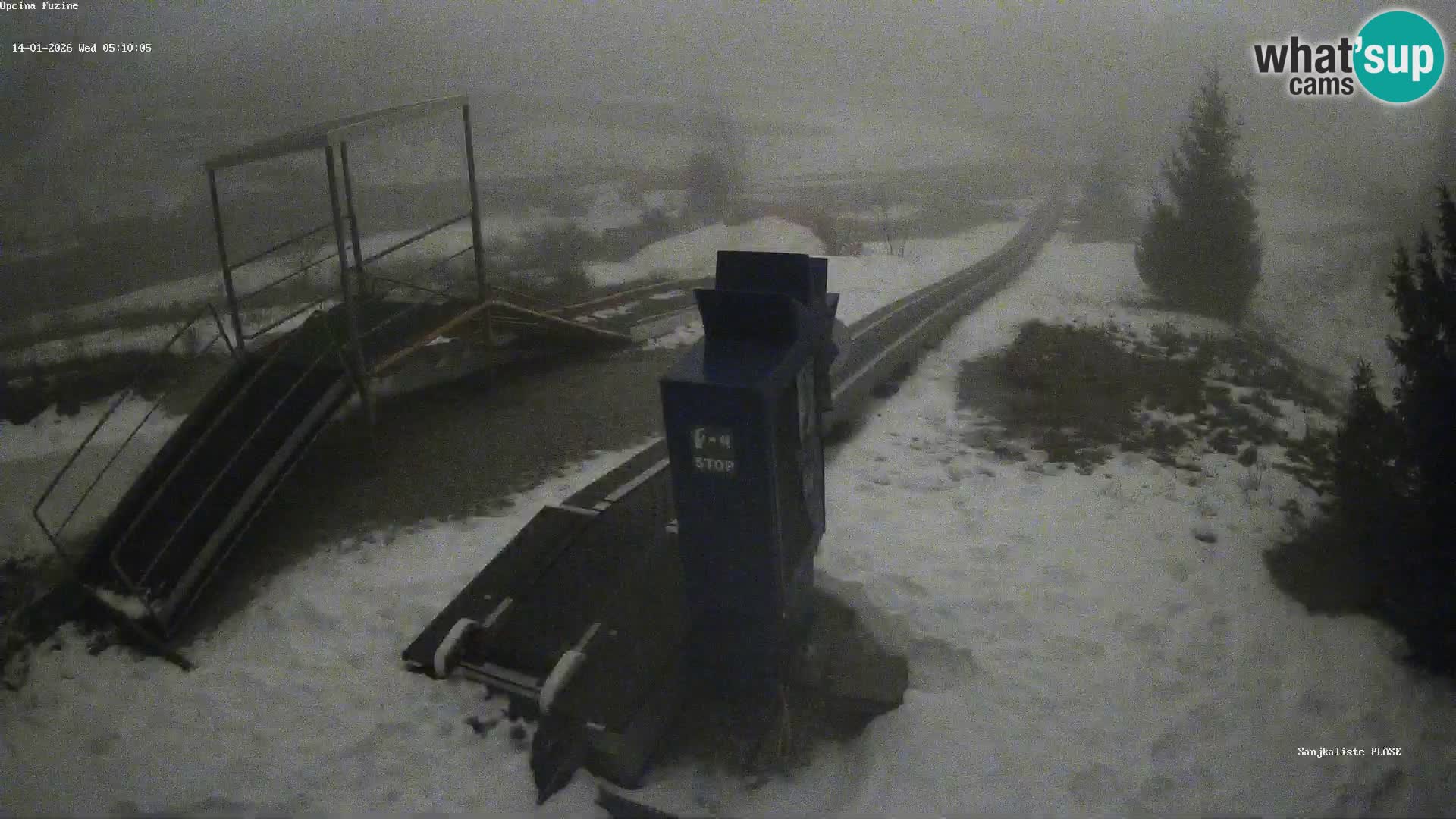 Webcam en vivo Pista de trineo Fužine – Croacia