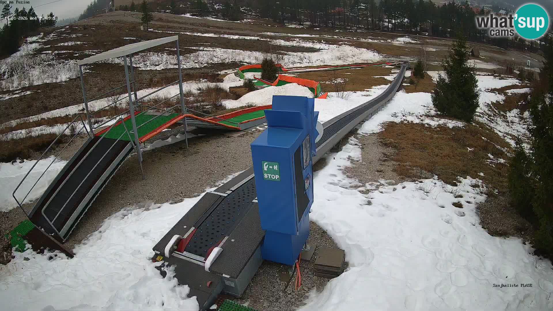 Webcam en vivo Pista de trineo Fužine – Croacia