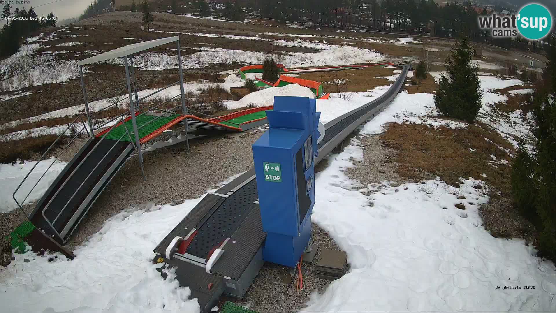 Live webcam Pista da slittino Fužine – Croazia