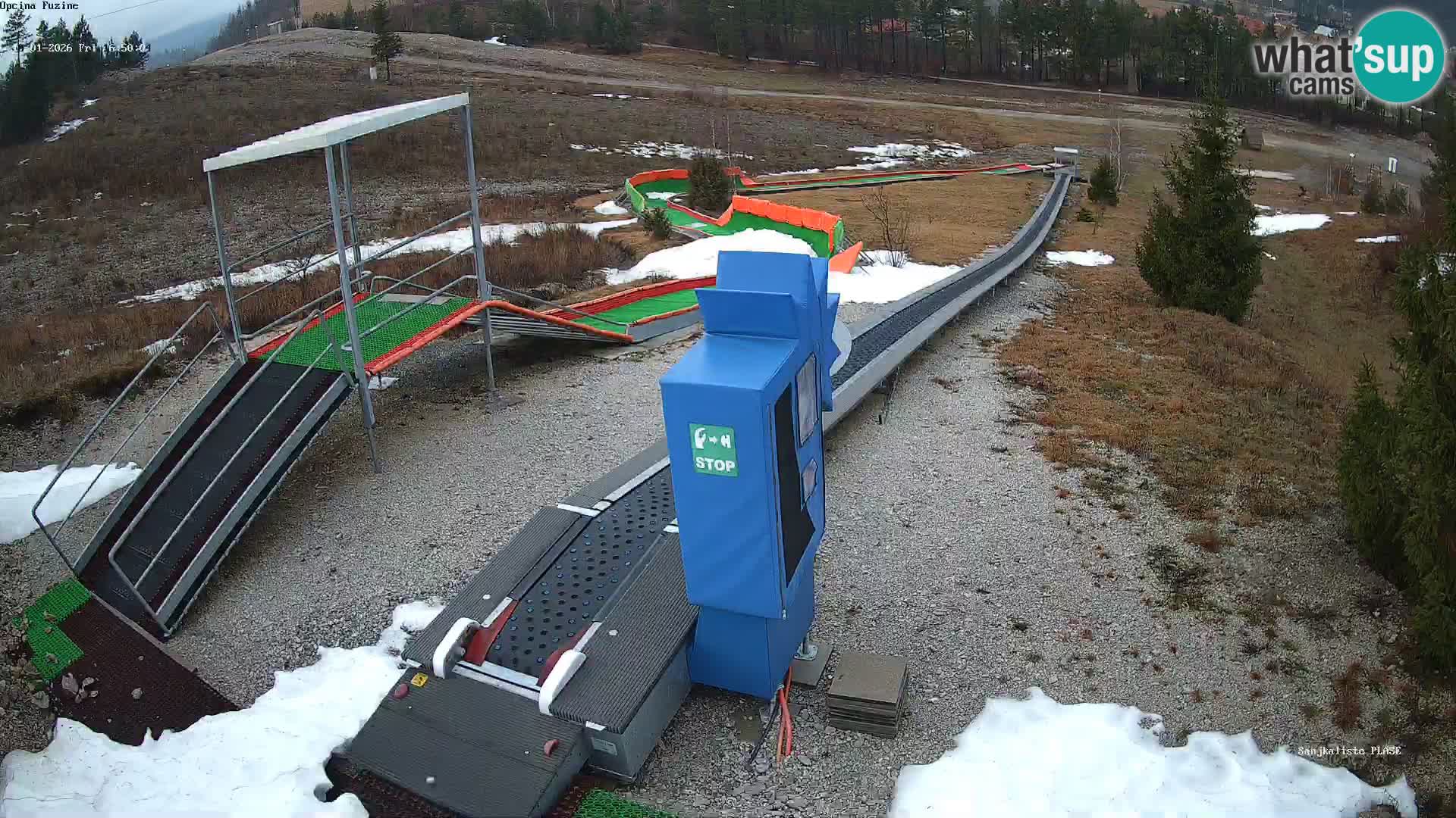 Live webcam Pista da slittino Fužine – Croazia