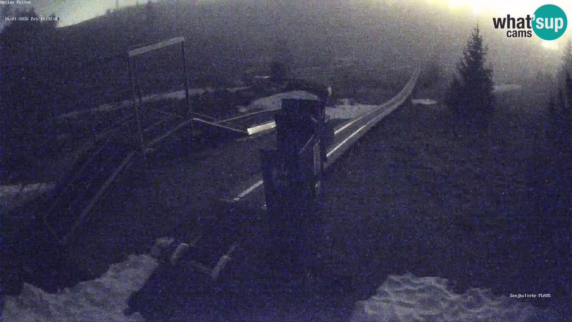 Live webcam Pista da slittino Fužine – Croazia