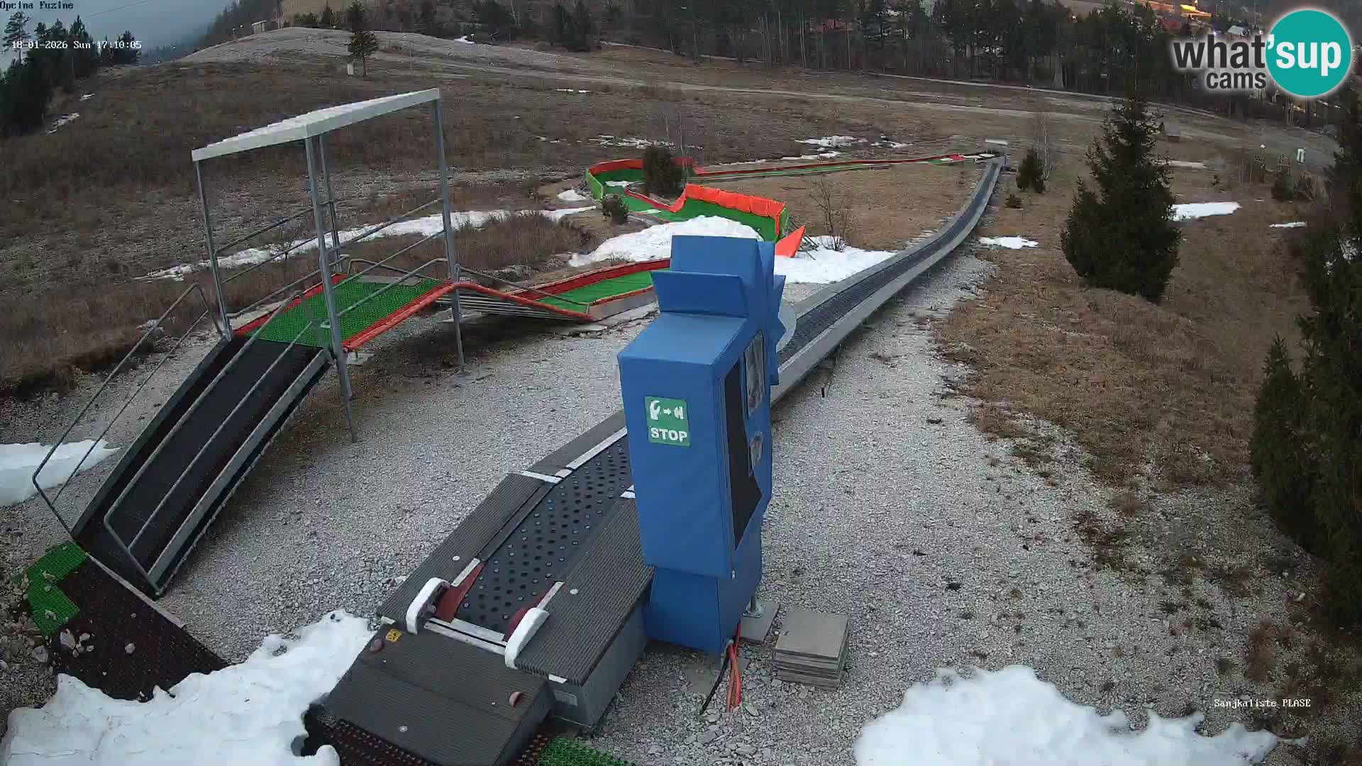 Webcam en direct Piste de luge de Fužine – Croatie