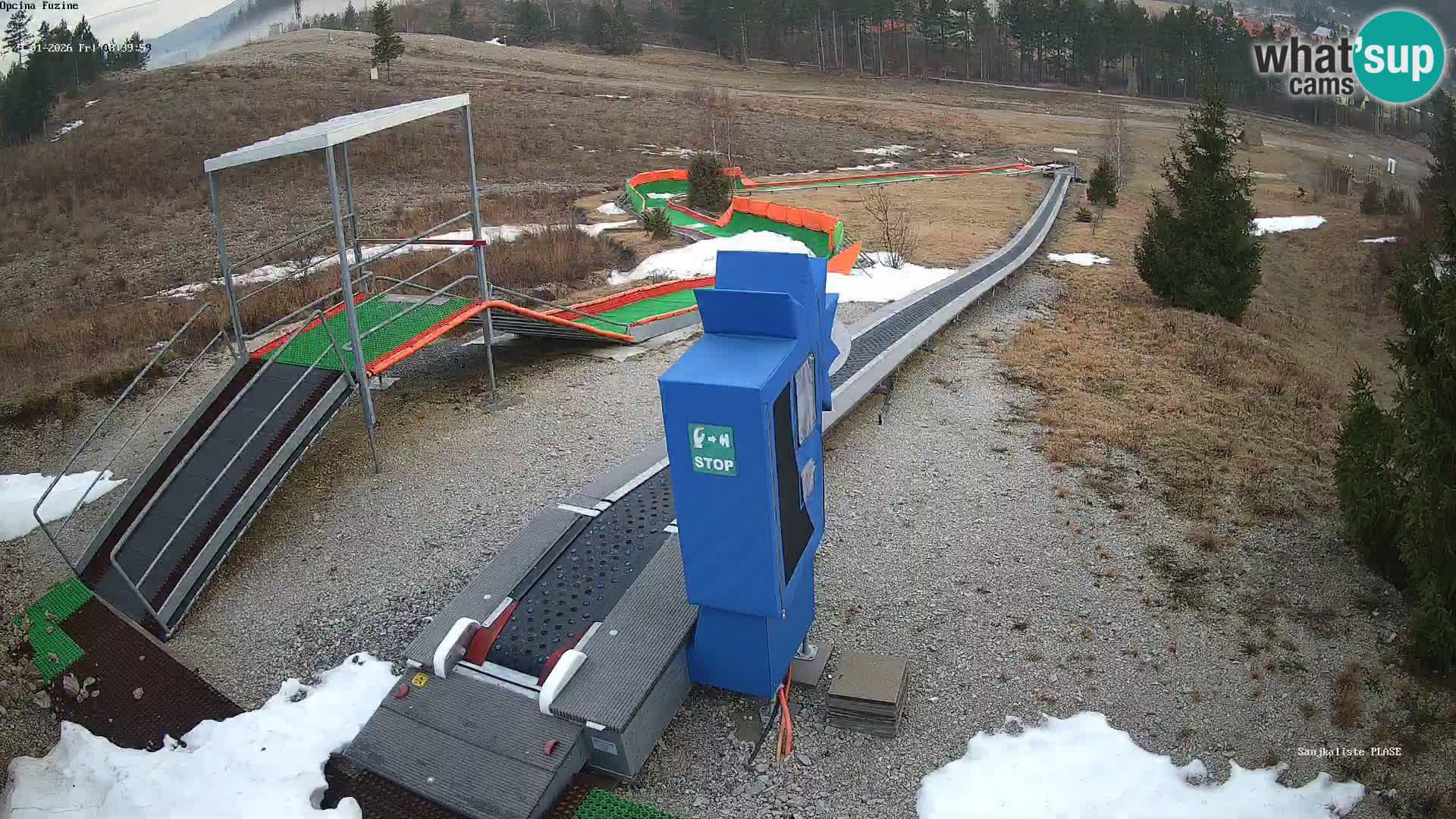 Live webcam Pista da slittino Fužine – Croazia