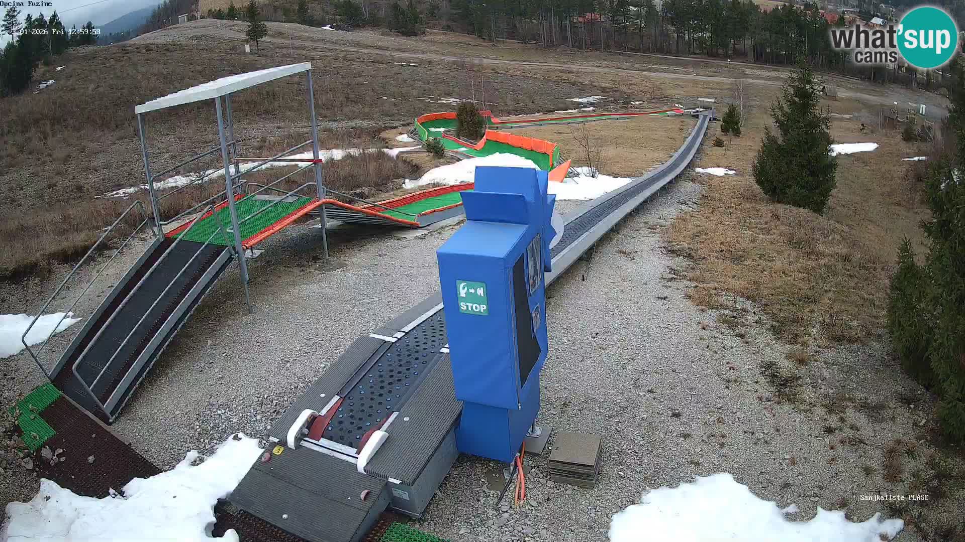 Live webcam Pista da slittino Fužine – Croazia