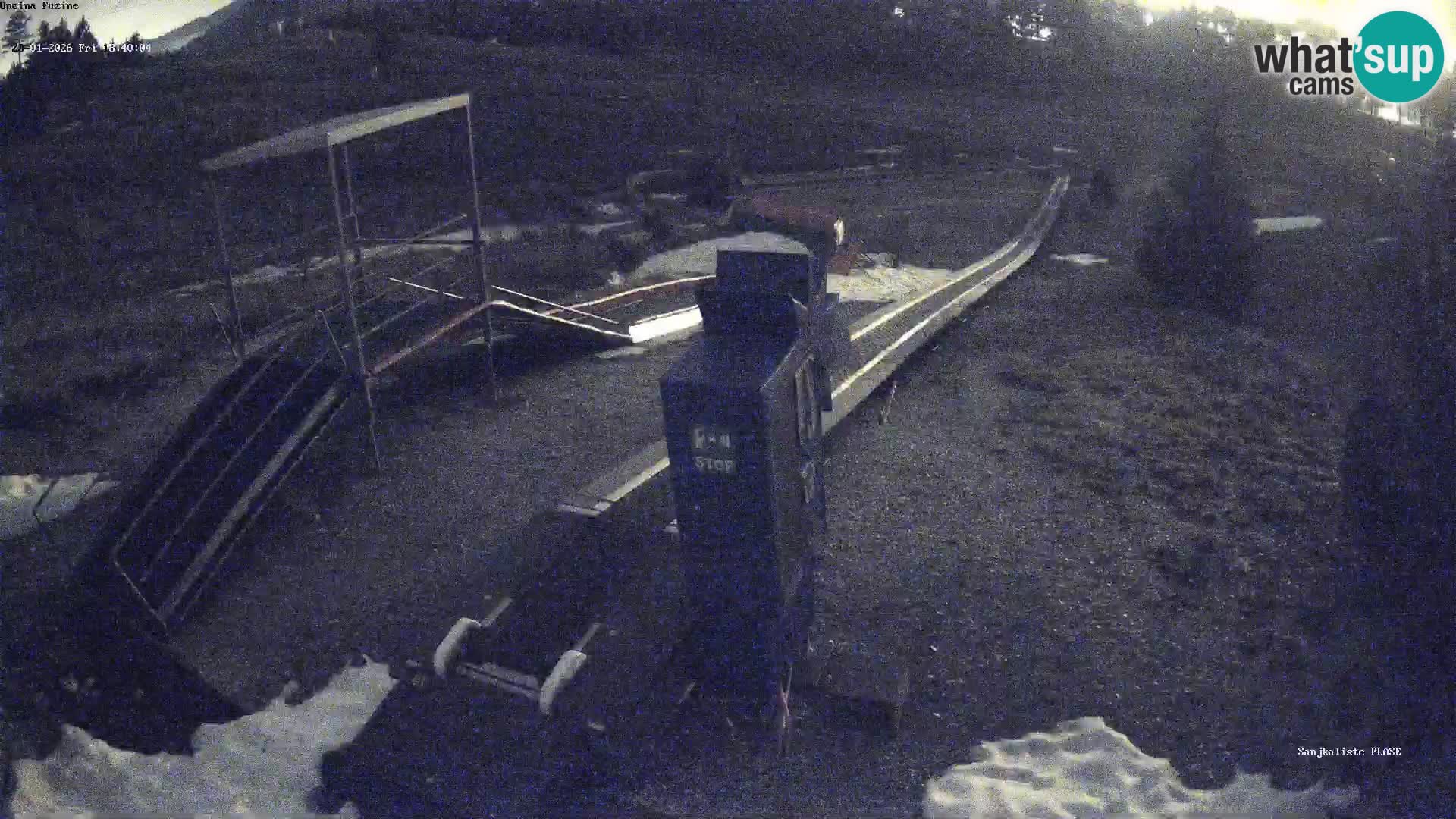 Live webcam Pista da slittino Fužine – Croazia