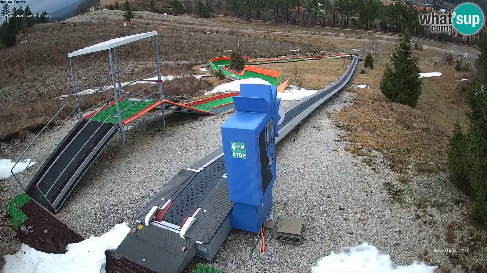 Webcam en vivo Pista de trineo Fužine – Croacia