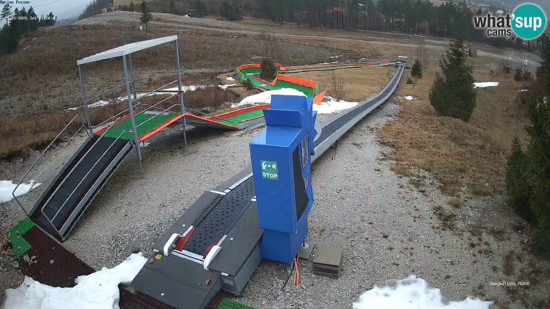 Live webcam Pista da slittino Fužine – Croazia