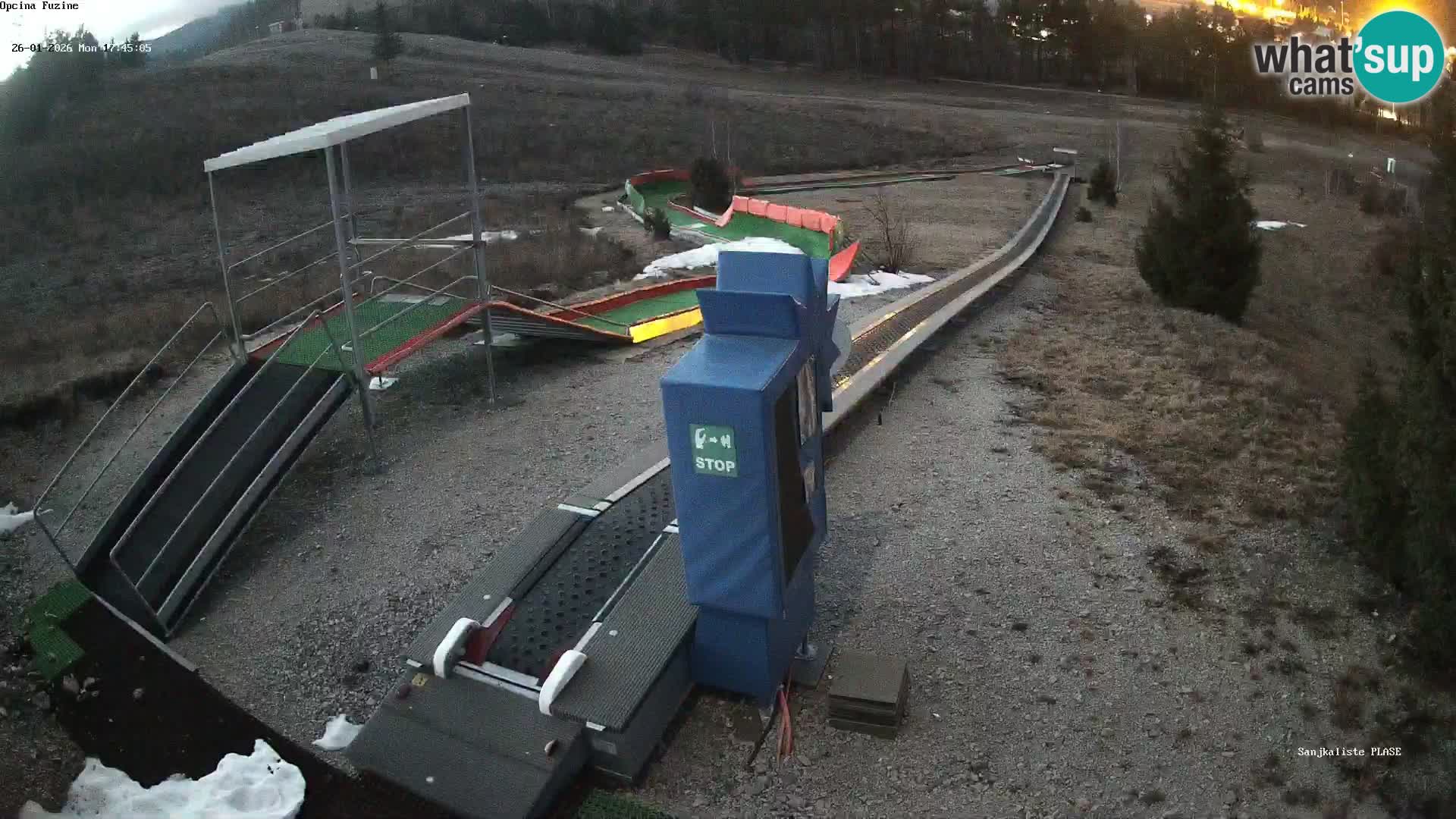 Live webcam Pista da slittino Fužine – Croazia