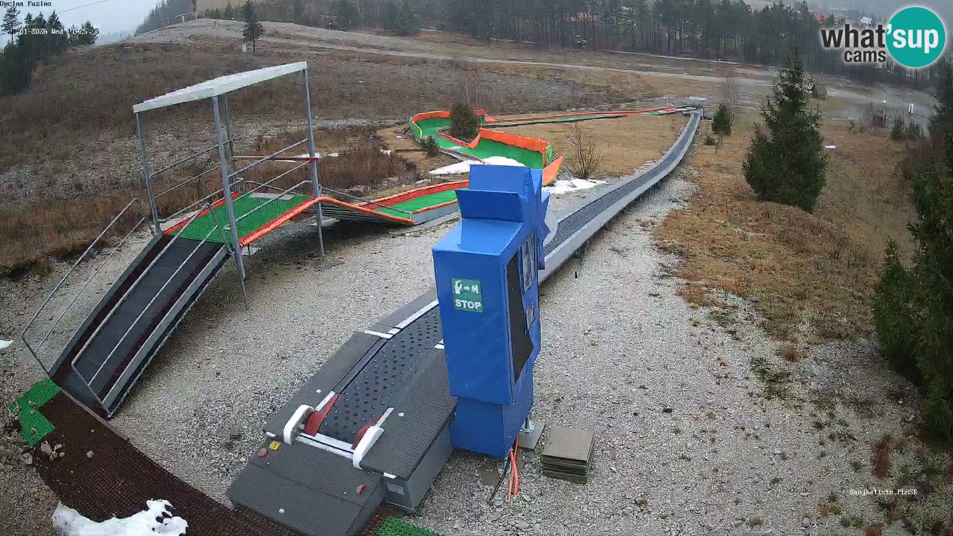Live webcam Pista da slittino Fužine – Croazia