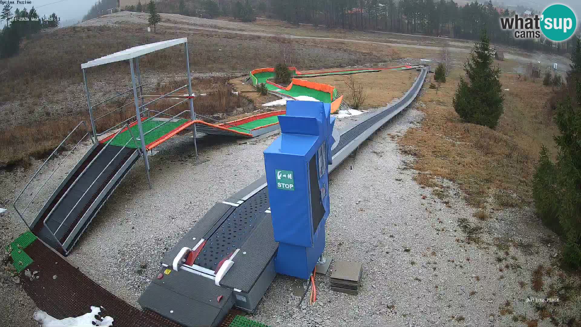 Live webcam Pista da slittino Fužine – Croazia