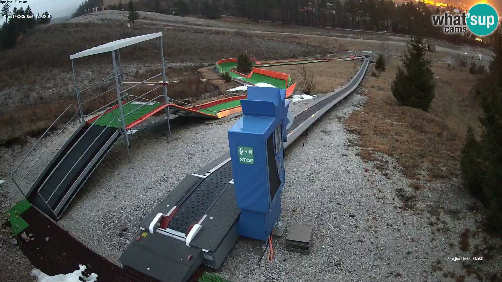Webcam en direct Piste de luge de Fužine – Croatie