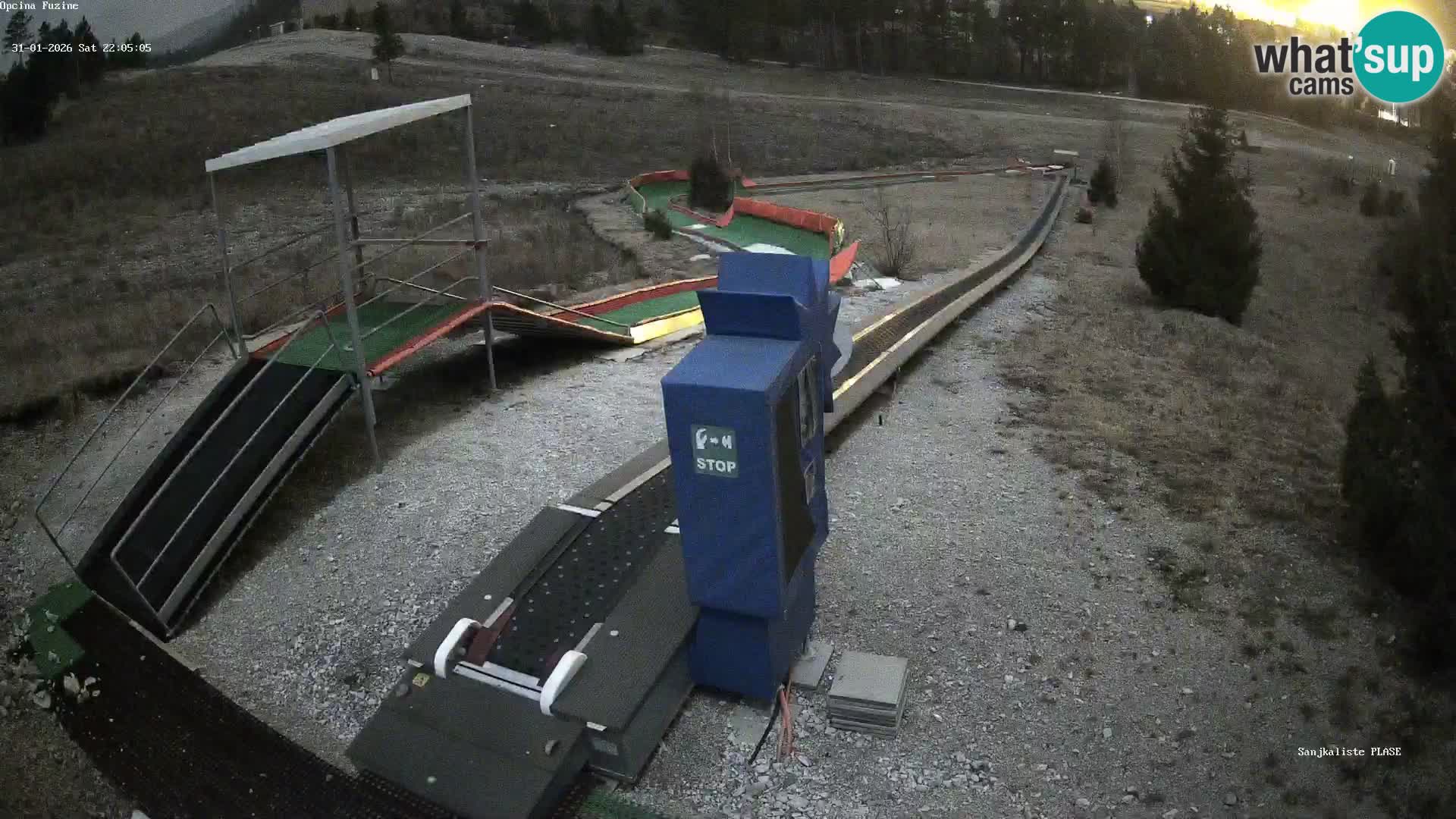 Live webcam Pista da slittino Fužine – Croazia