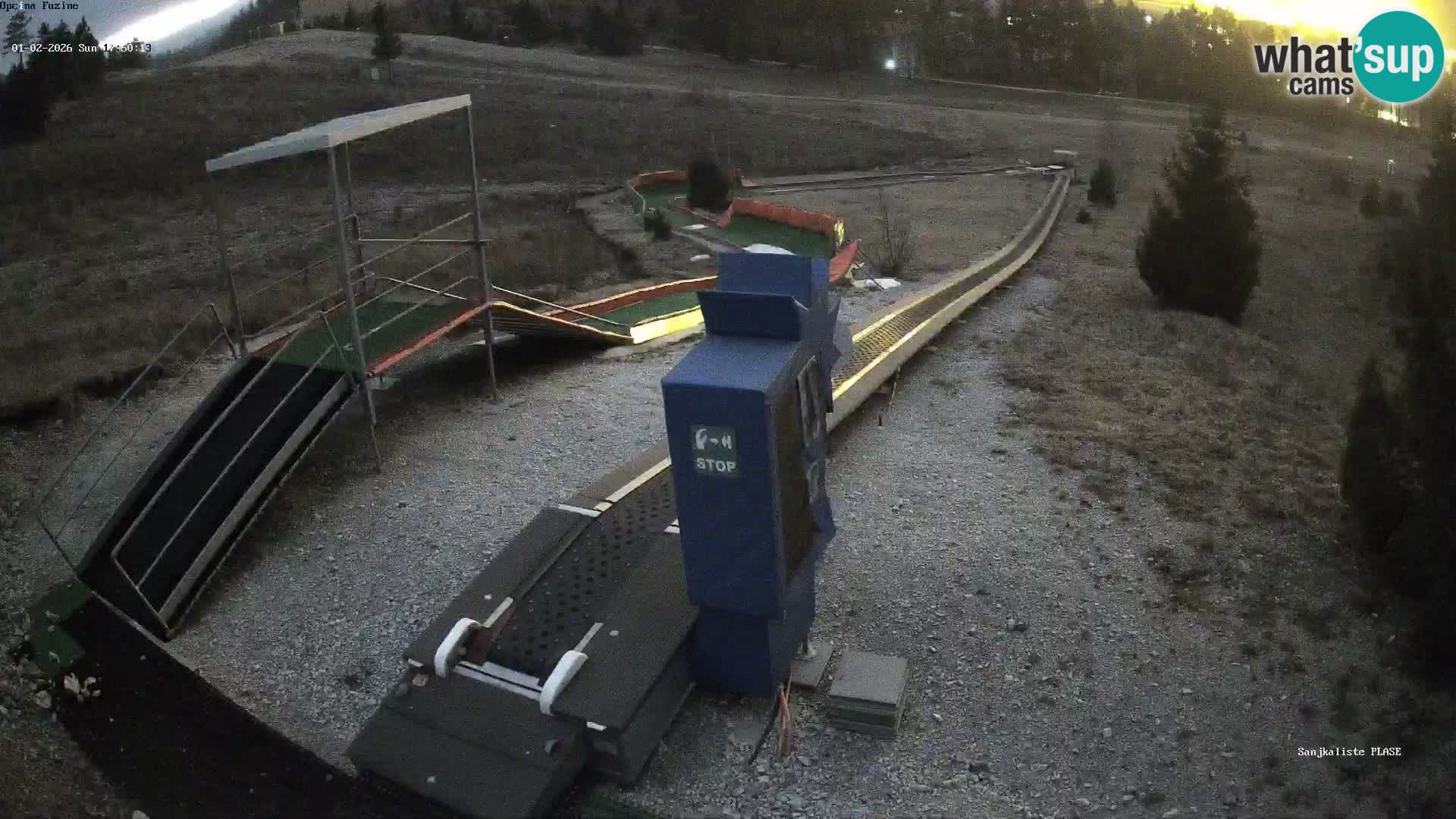 Live webcam Pista da slittino Fužine – Croazia