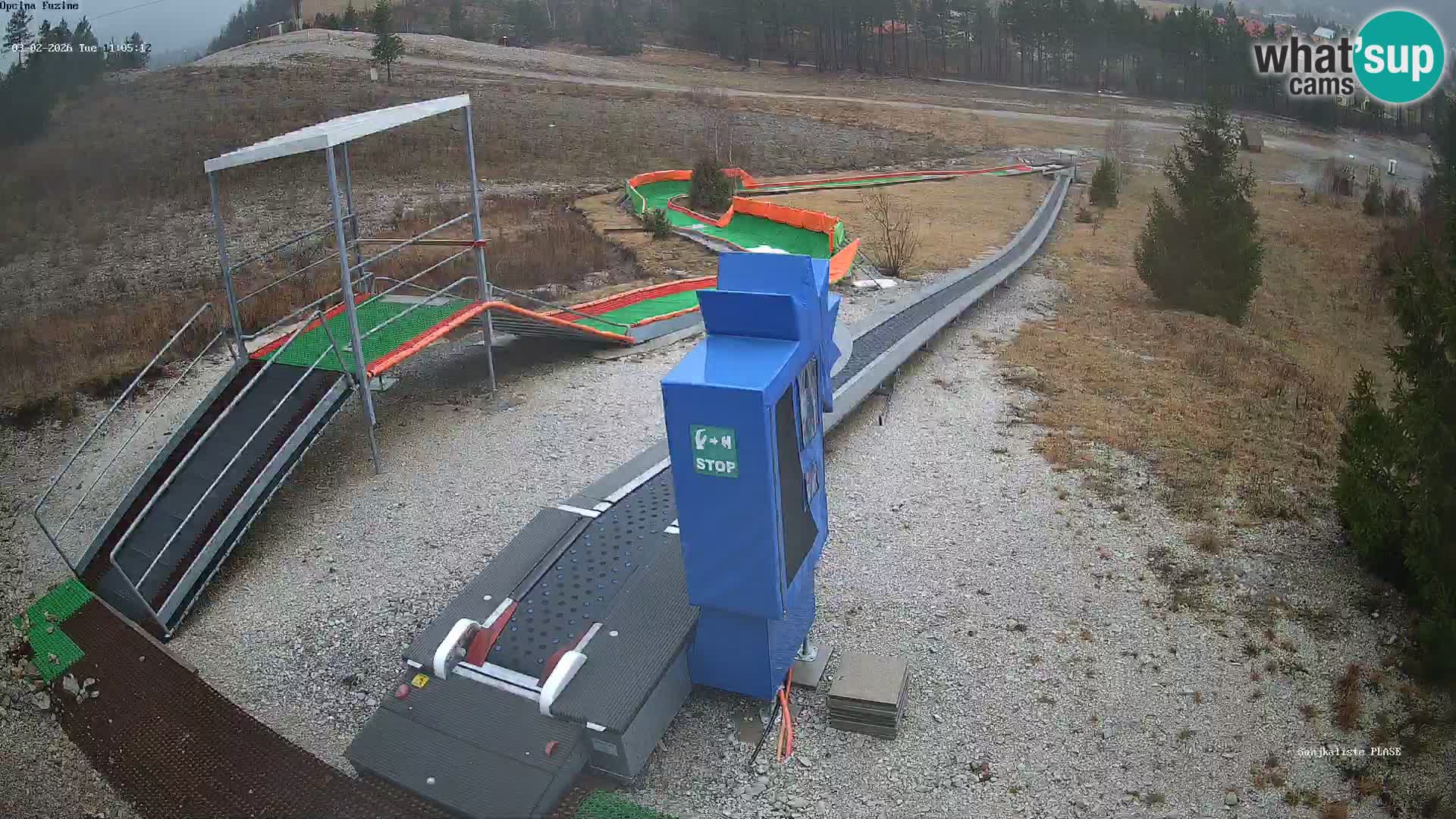 Live webcam Pista da slittino Fužine – Croazia