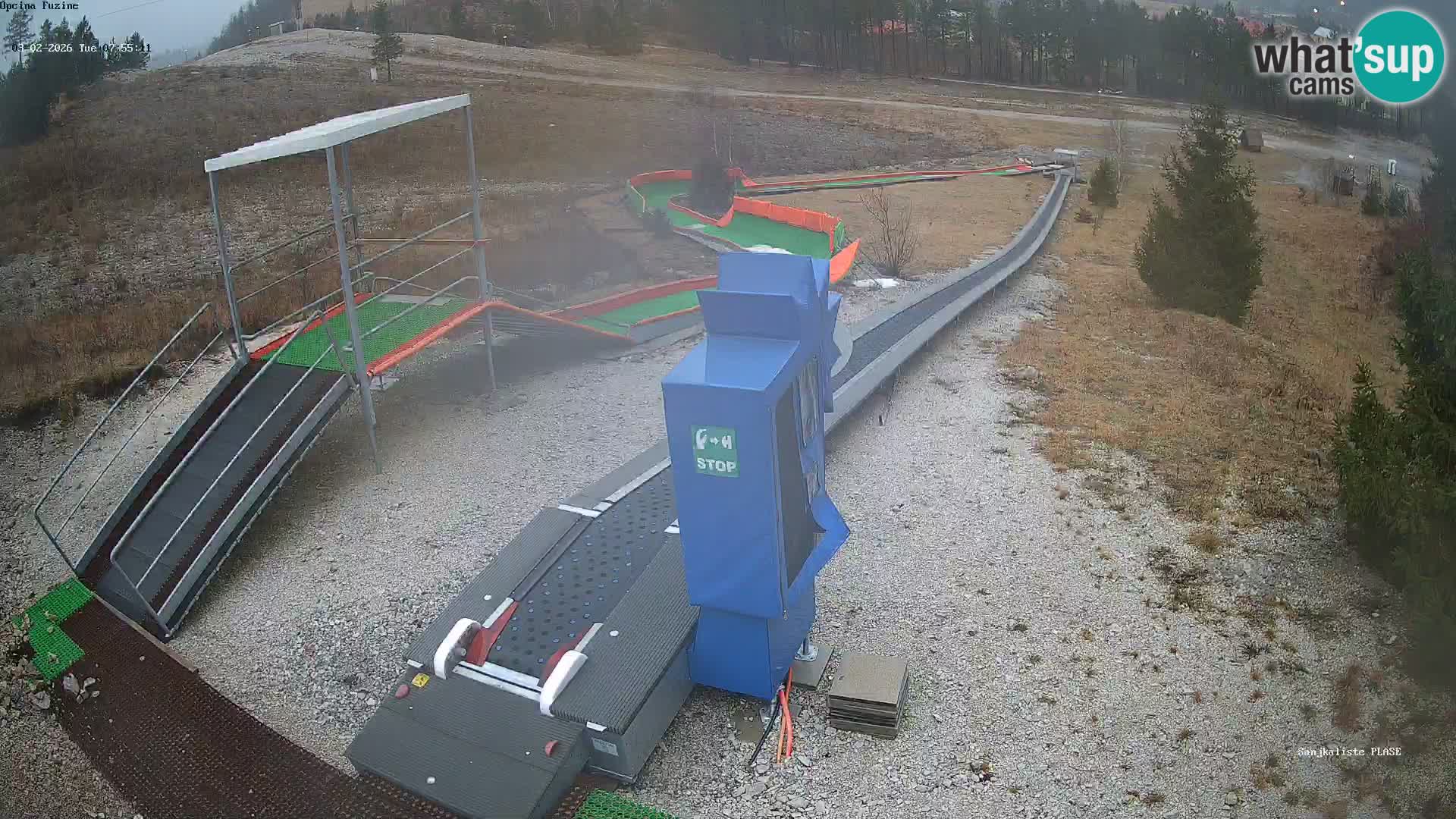 Live webcam Pista da slittino Fužine – Croazia