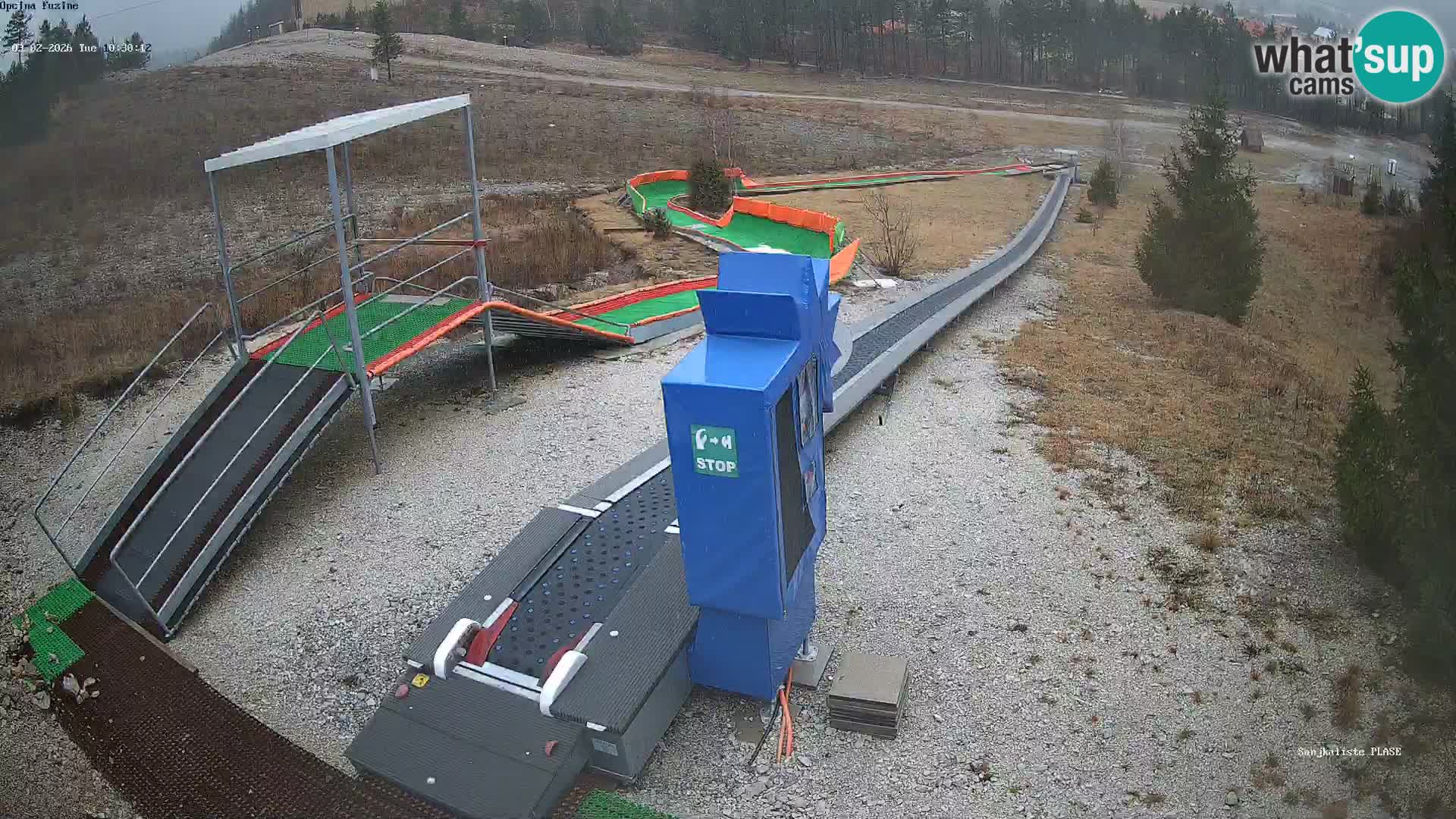 Live webcam Pista da slittino Fužine – Croazia