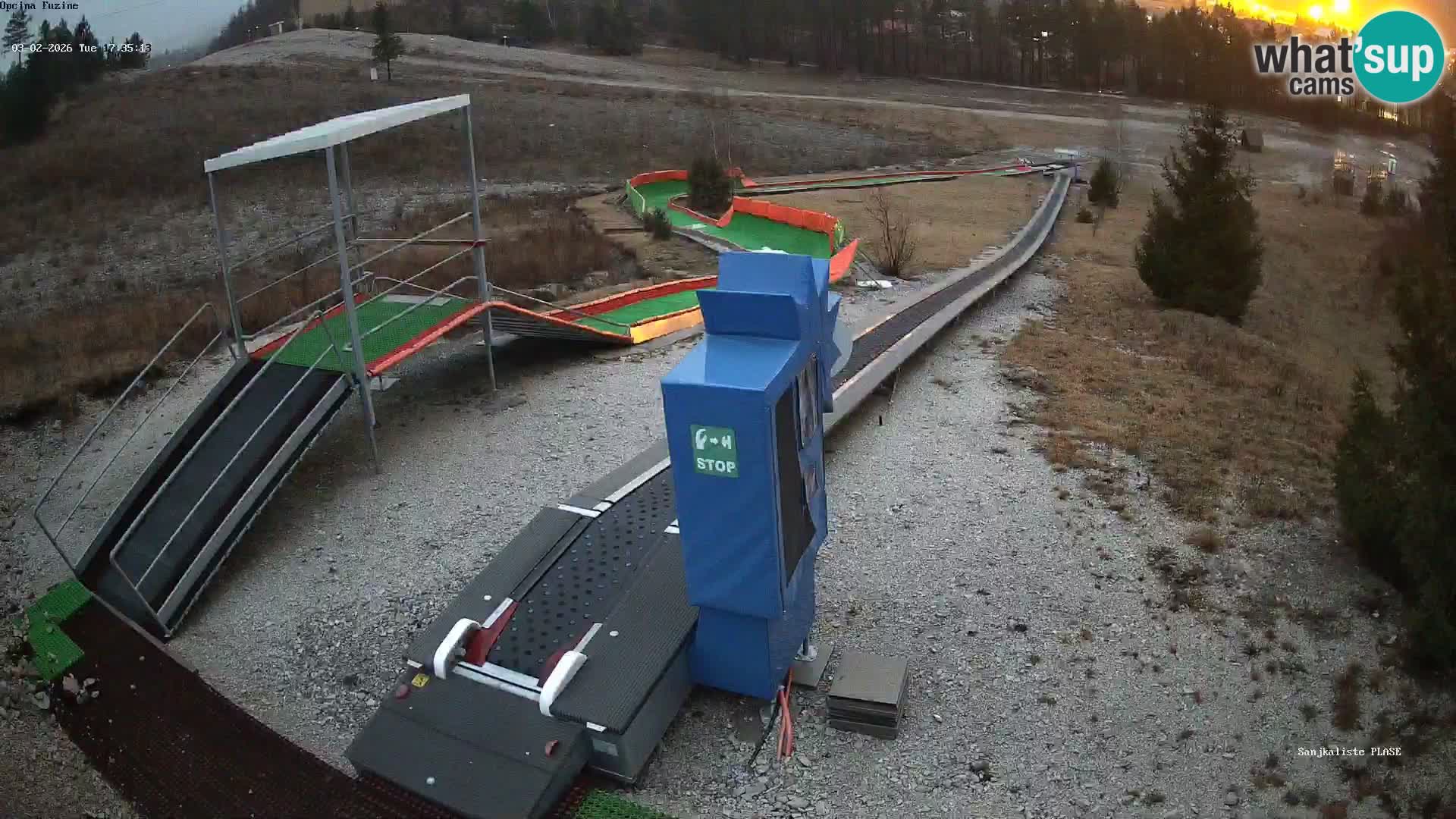 Live webcam Pista da slittino Fužine – Croazia