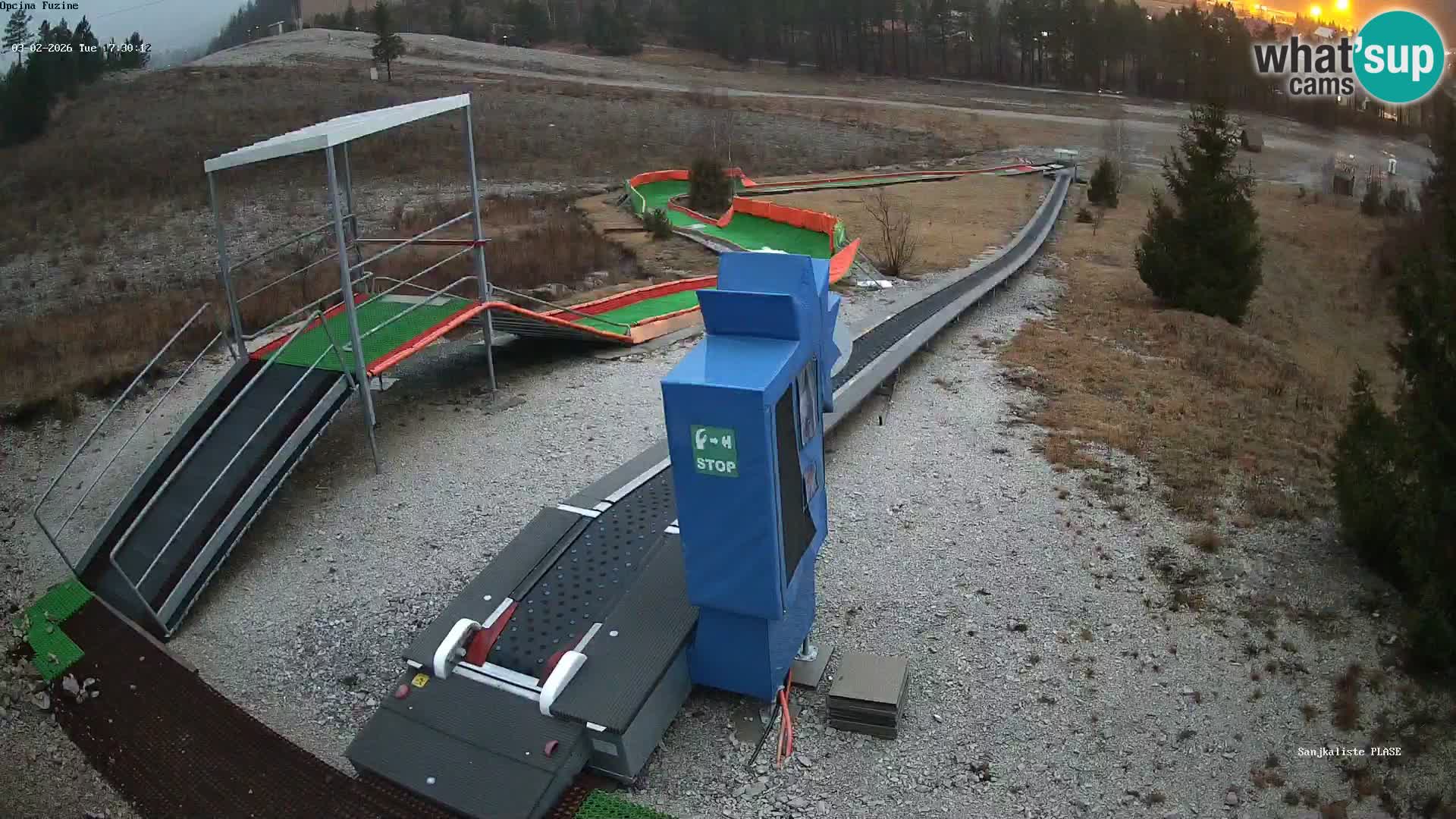 Live webcam Pista da slittino Fužine – Croazia