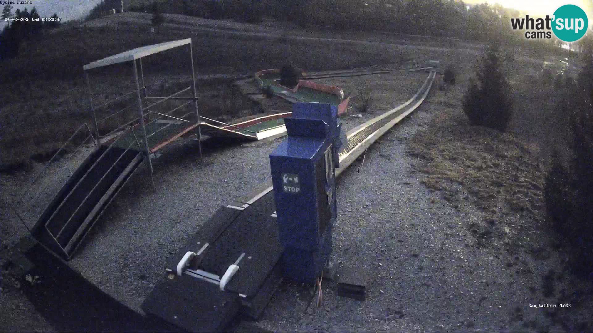 Live webcam Pista da slittino Fužine – Croazia