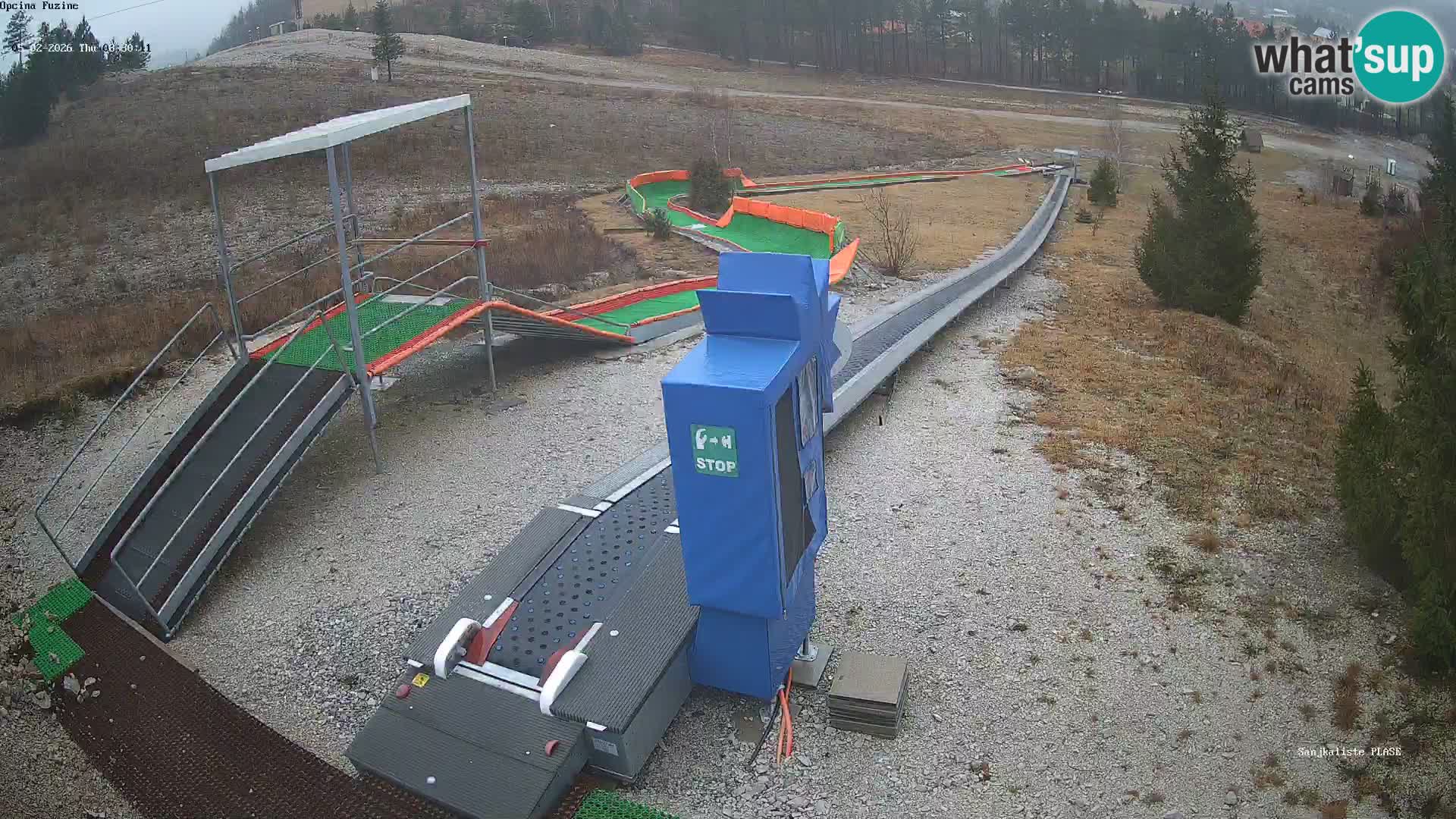 Live webcam Pista da slittino Fužine – Croazia