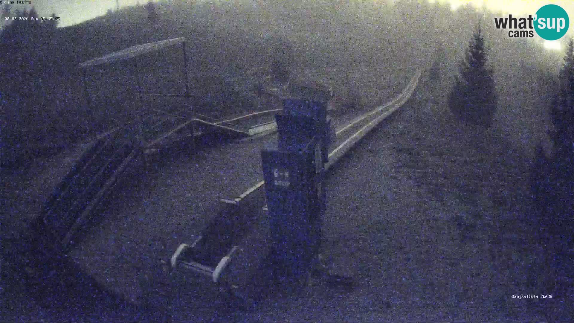 Webcam en vivo Pista de trineo Fužine – Croacia