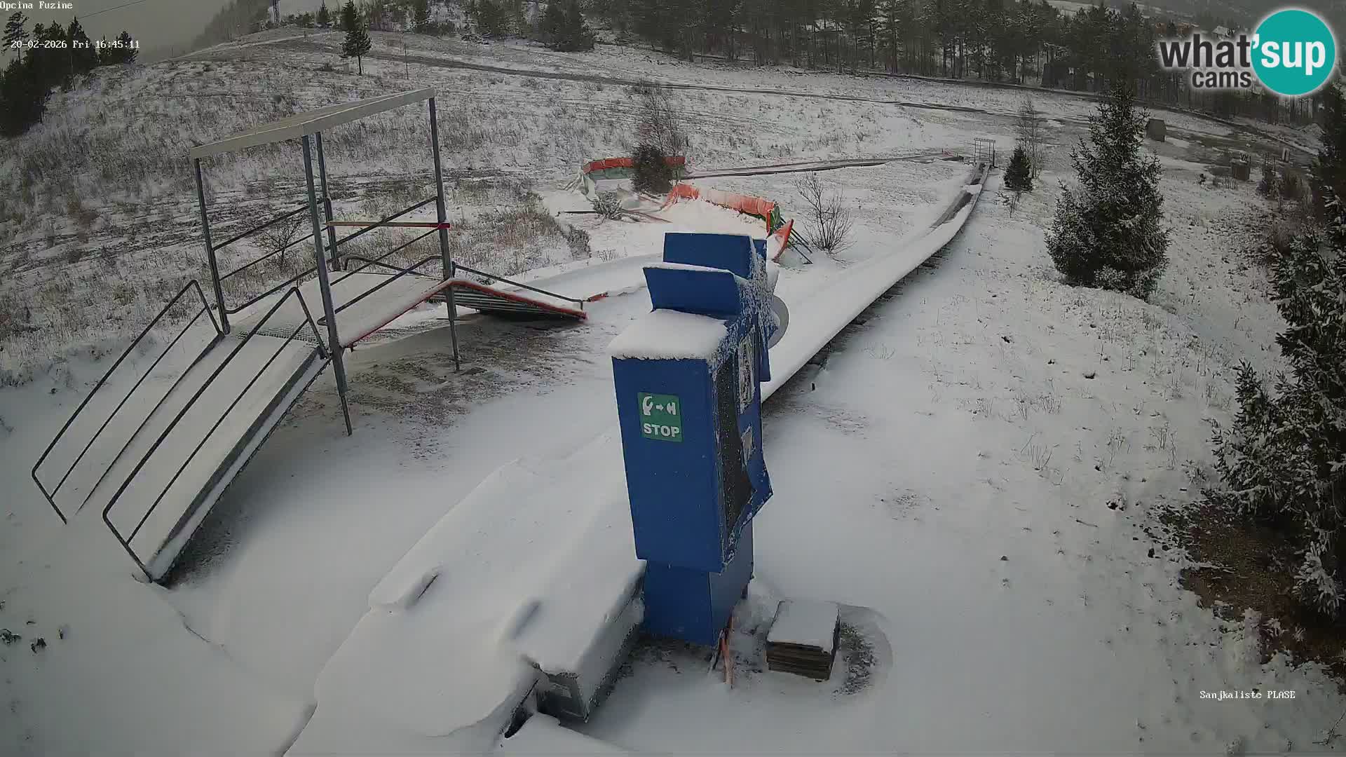 Live webcam Pista da slittino Fužine – Croazia