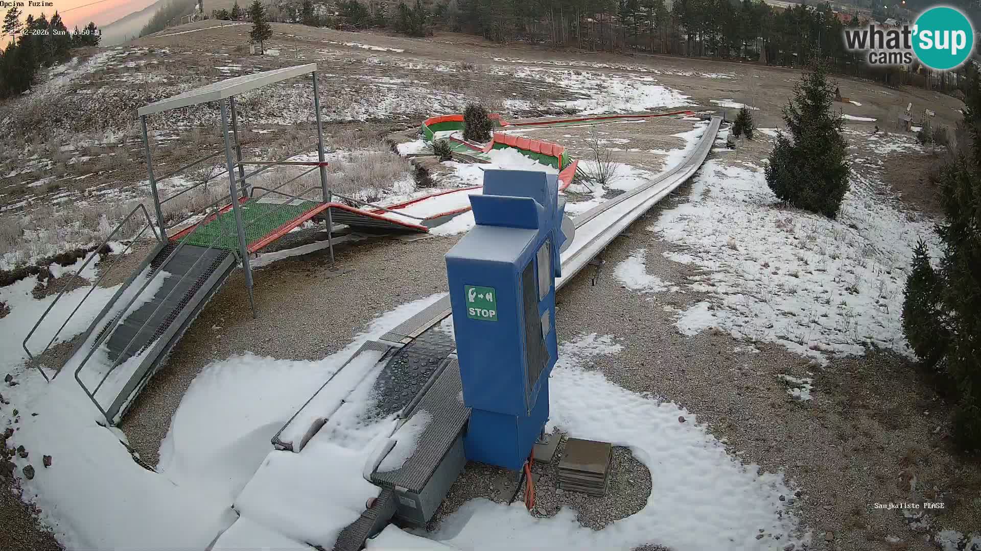 Live webcam Pista da slittino Fužine – Croazia